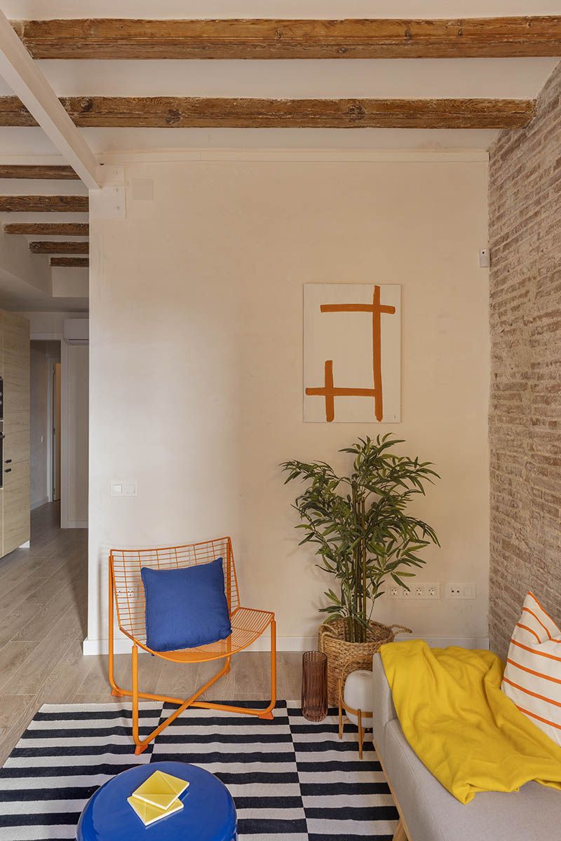 salon avec poutres deux-pièces 45m2 salon avec poutres deux-pièces 45m2