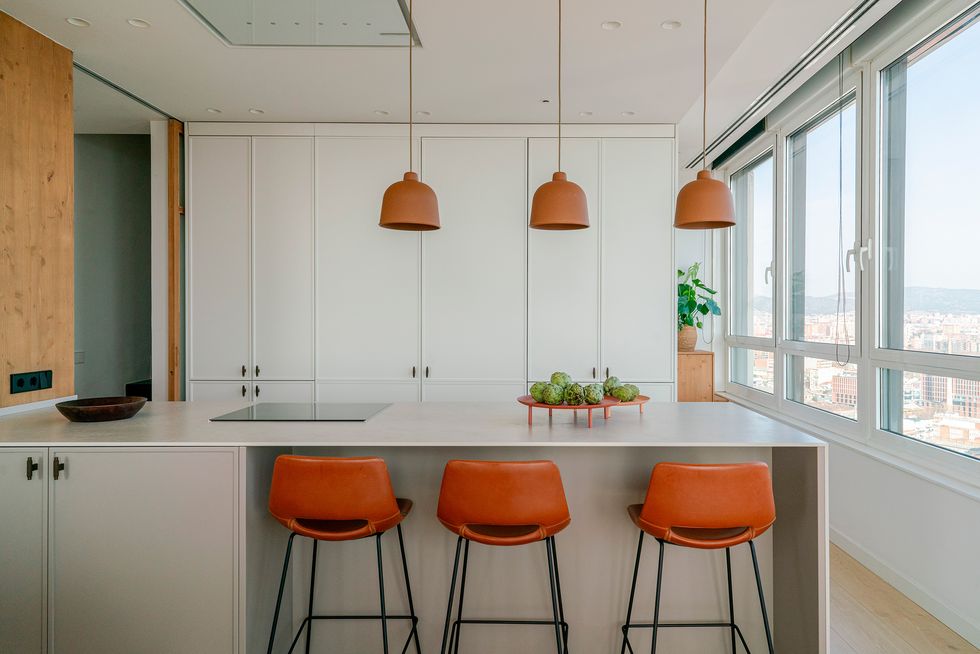 cuisine ouverte grise