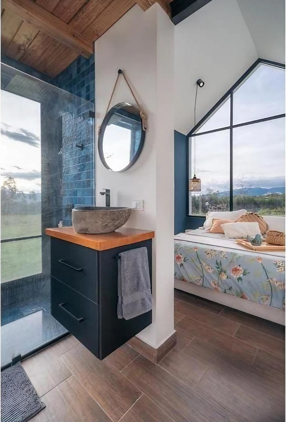 chambre et salle de bain