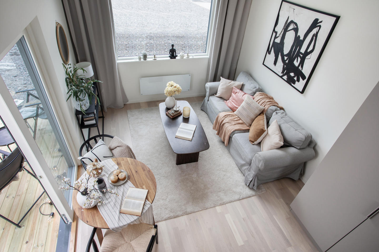 salon décoration scandinave petite maison 29m2