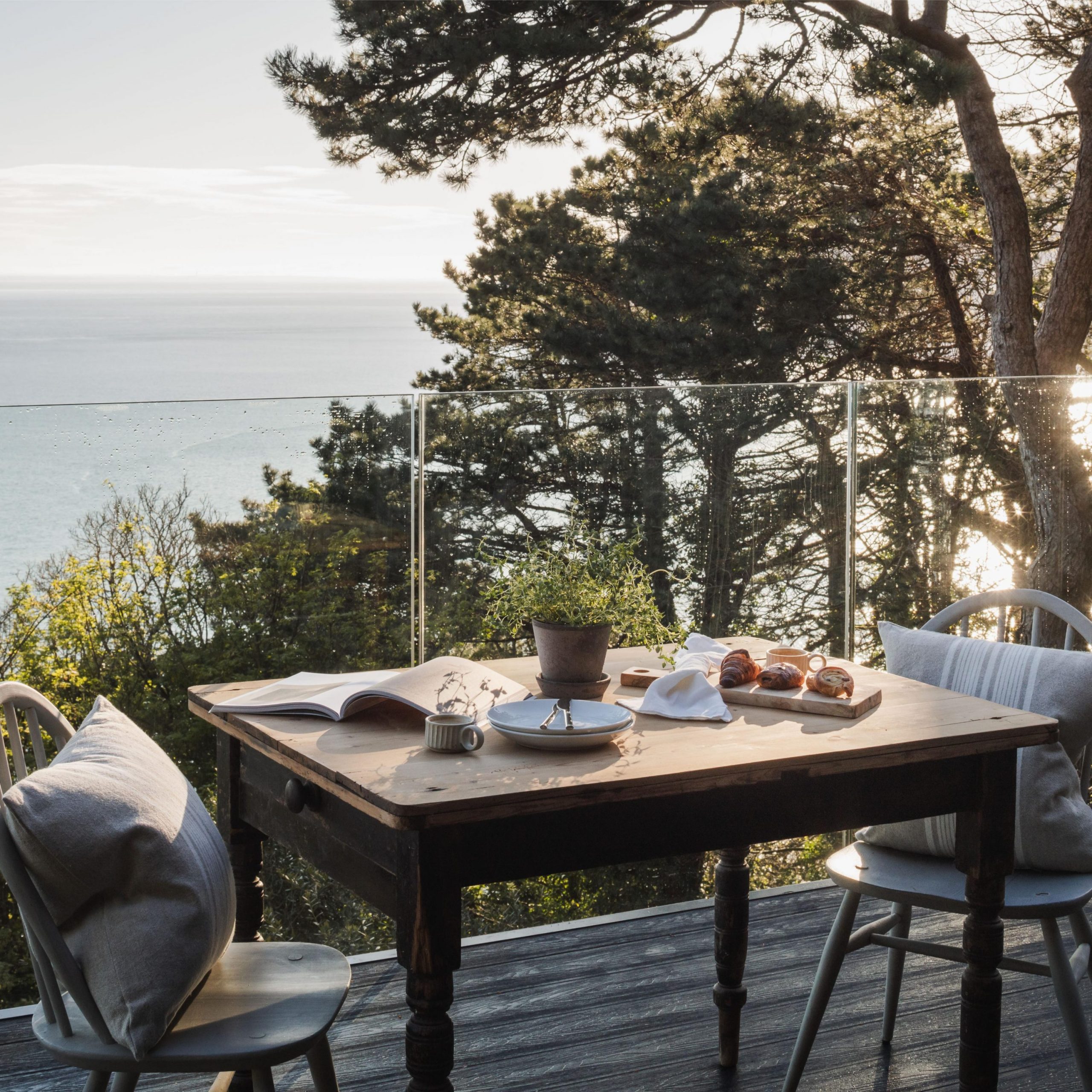 terrasse bois vue mer