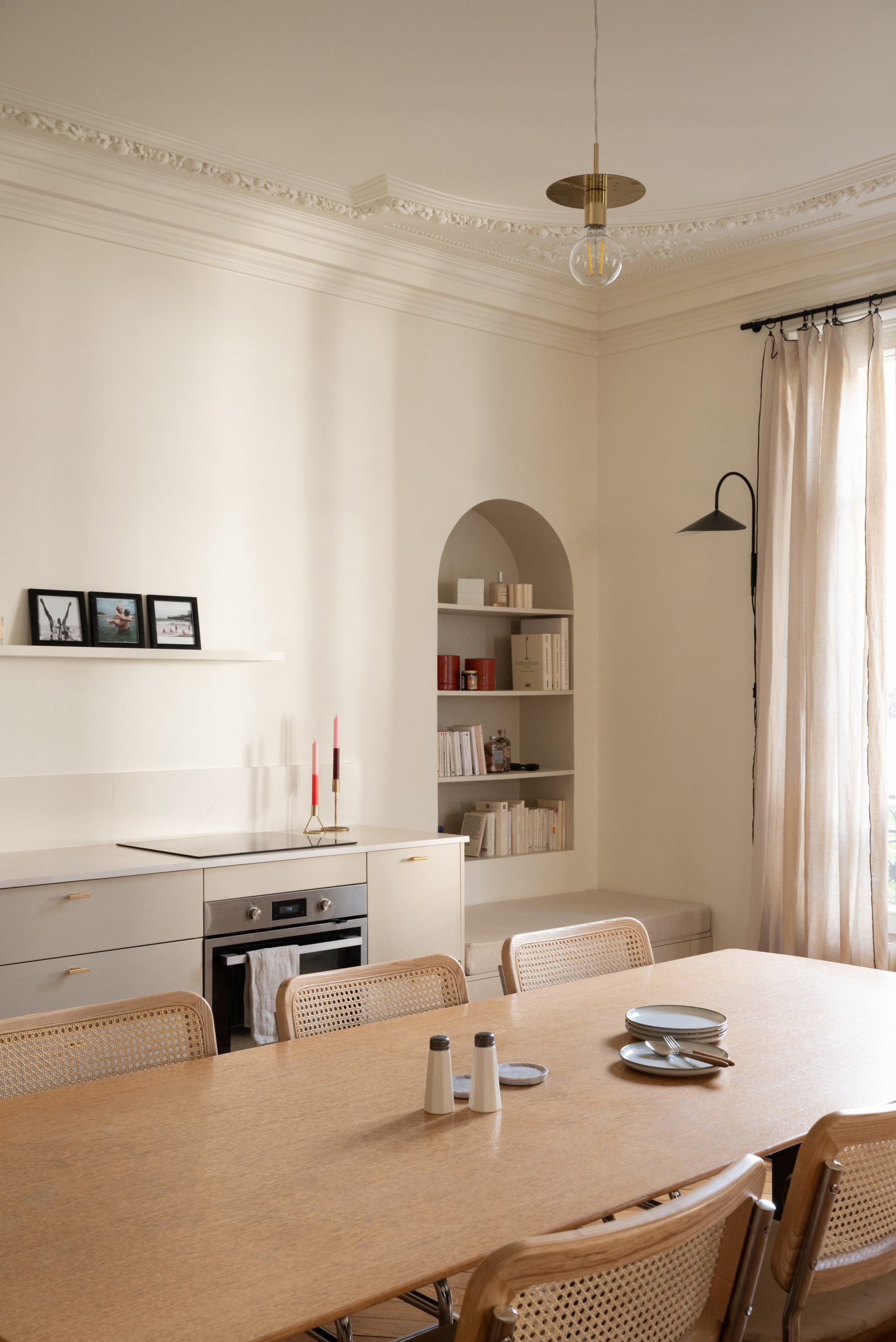 cuisine appartement haussmannien rénové Paris par Studio Castille
