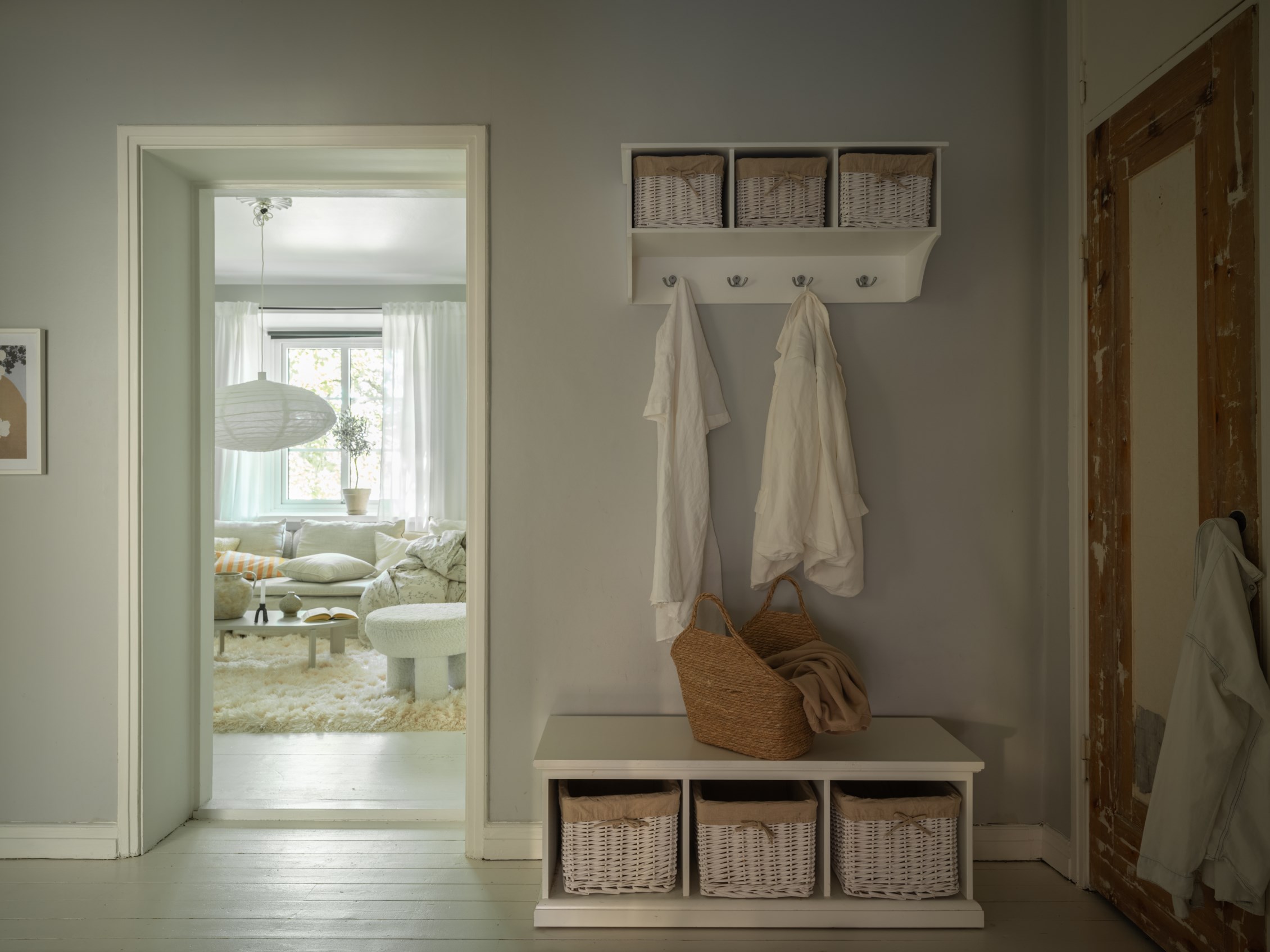 entrée avec banc décoration scandinave entrée avec banc décoration scandinave
