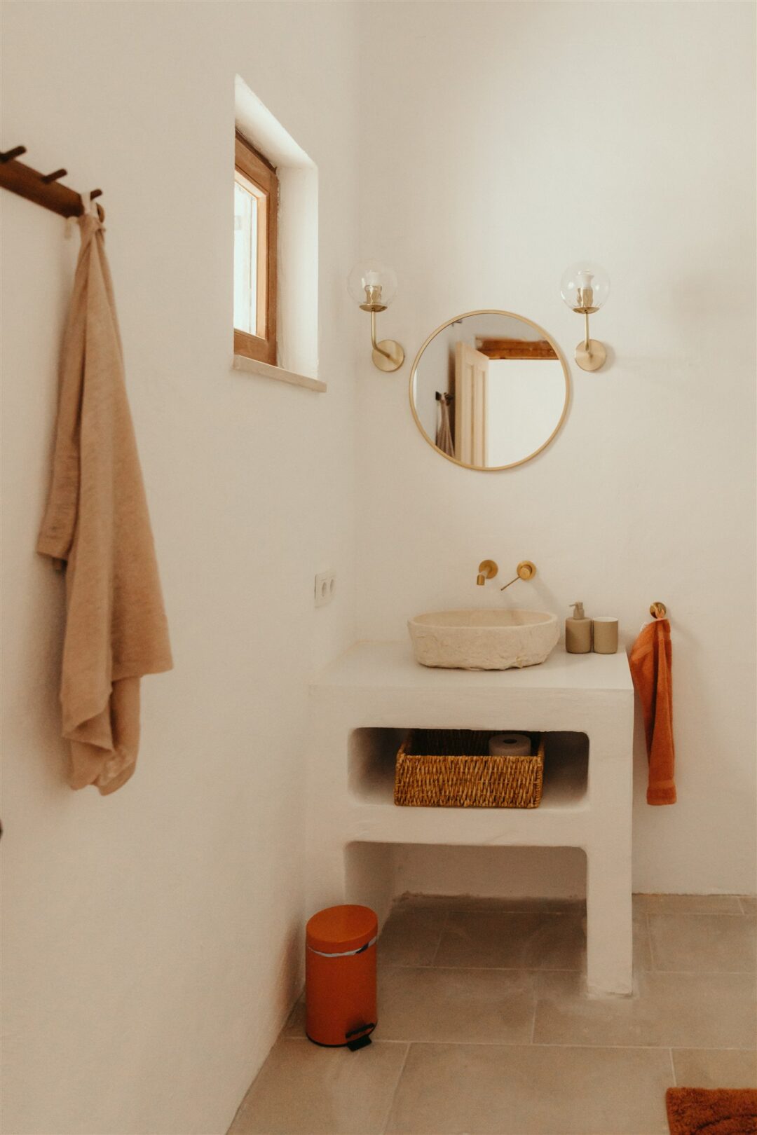 salle de bain décoration rustique chic