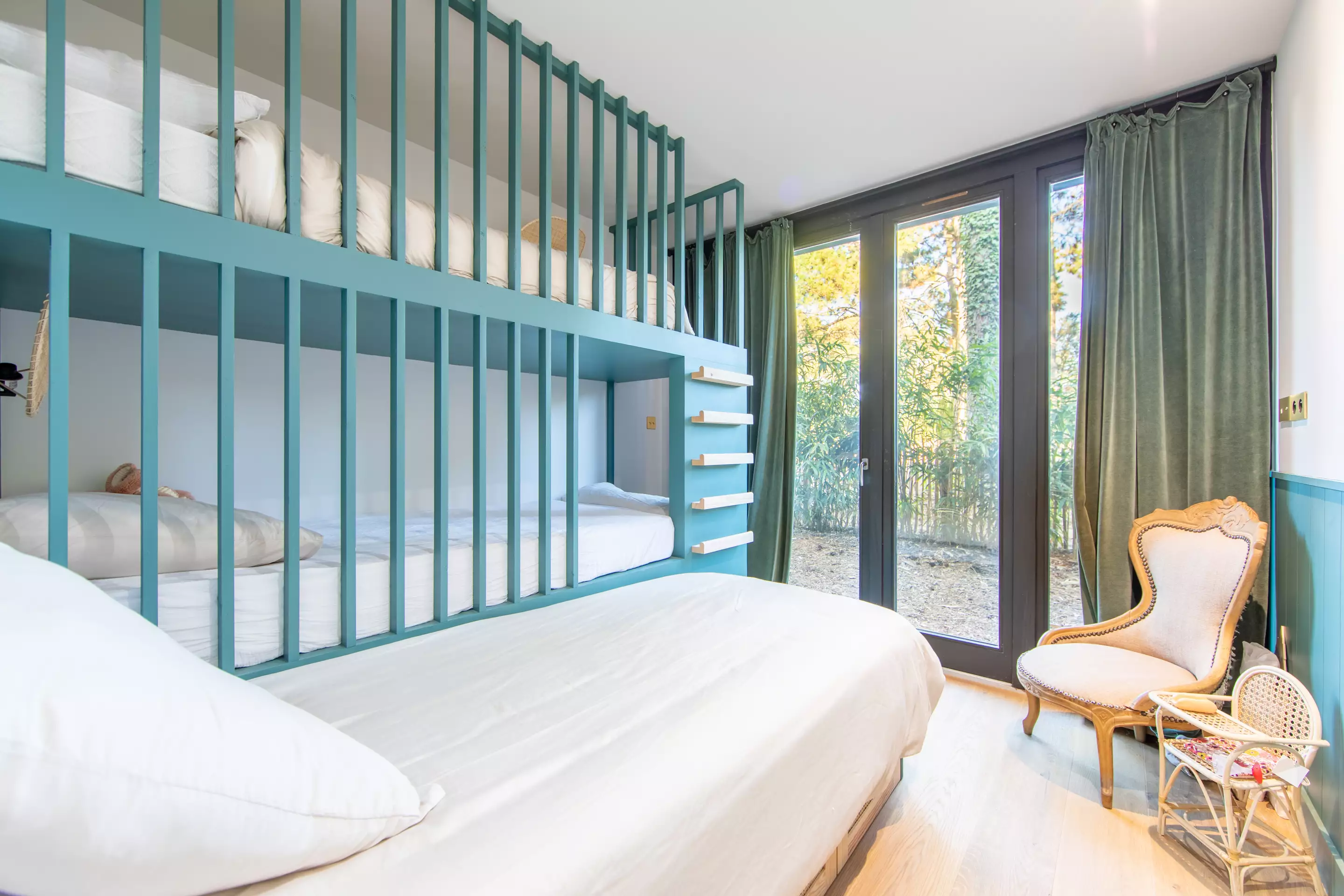chambre lits superposés Villa Lucy Le Cap Ferret