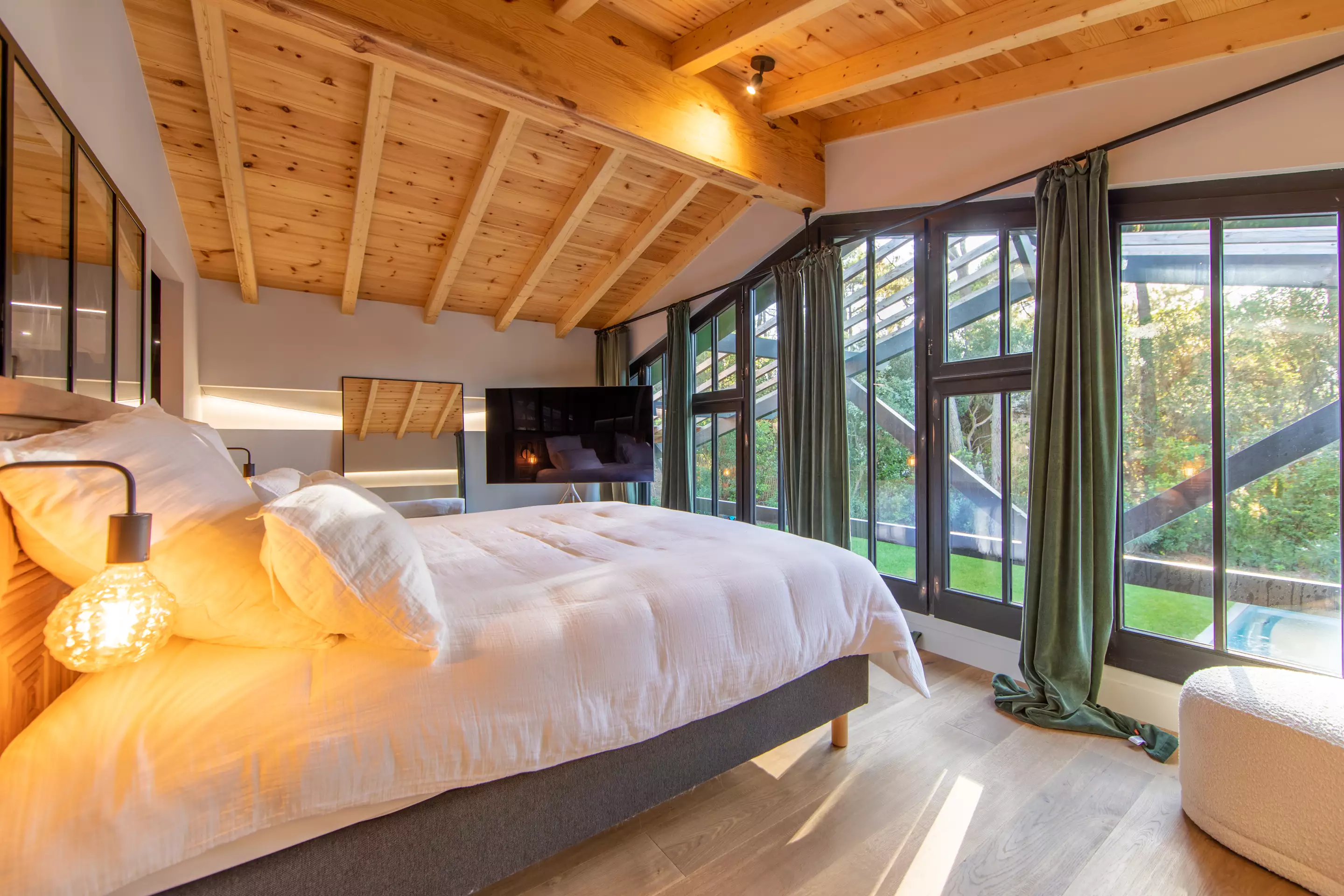 chambre maison en bois Villa Lucy Le Cap Ferret