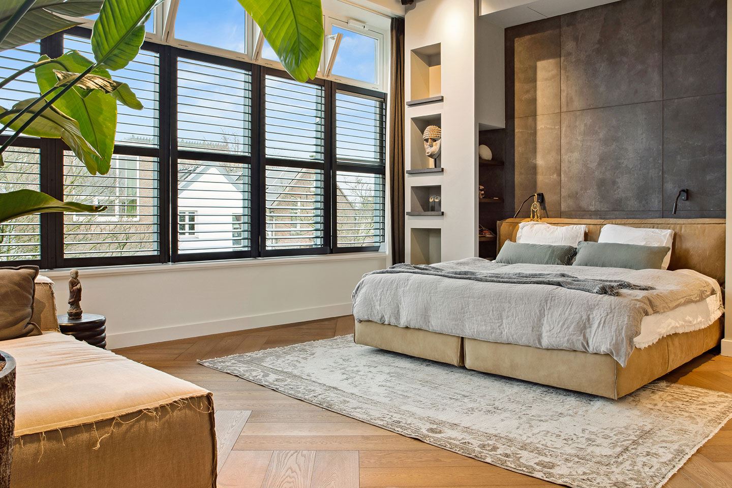 chambre penthouse avec terrasse décoration contemporaine