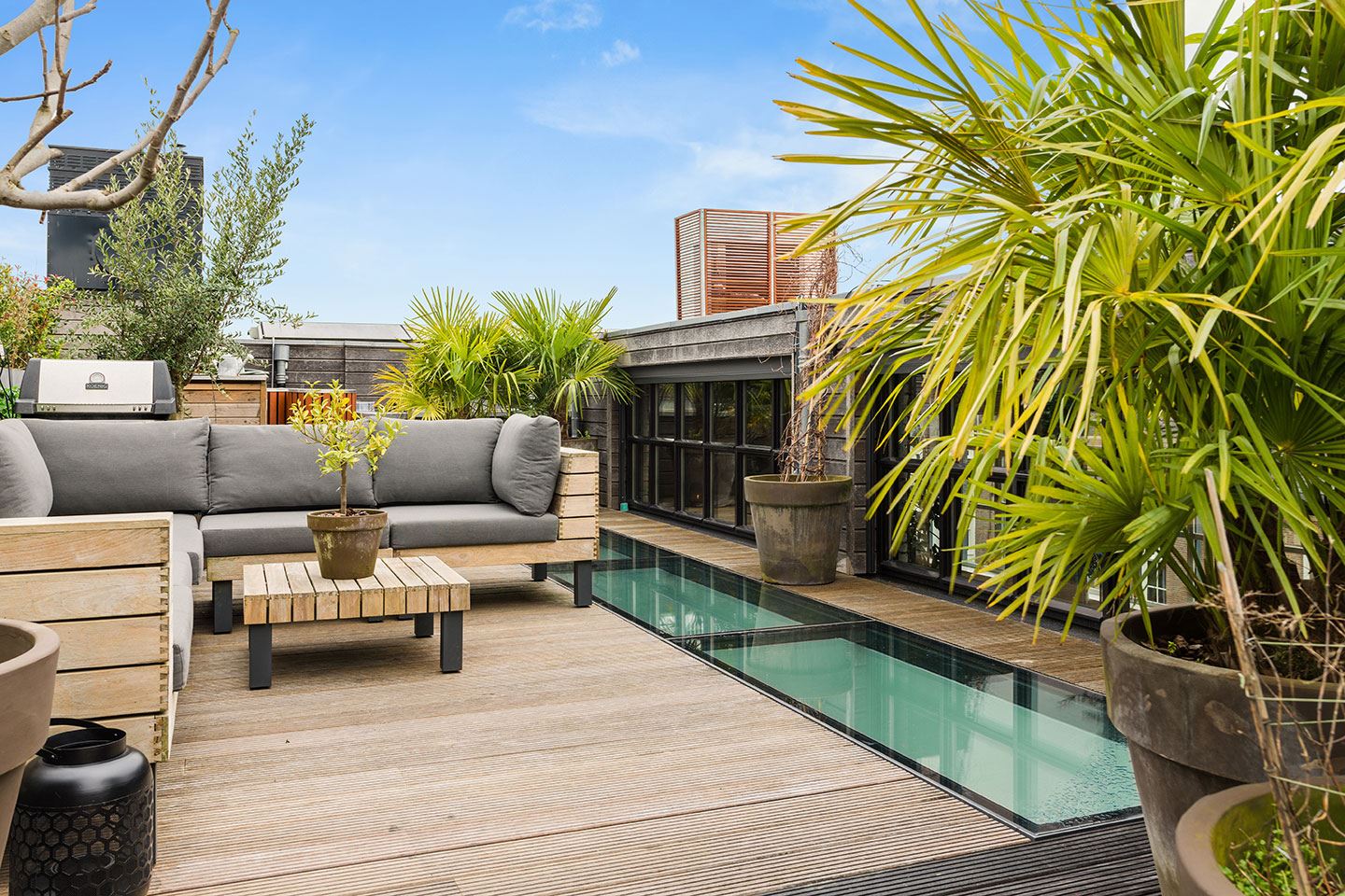penthouse avec terrasse décoration contemporaine