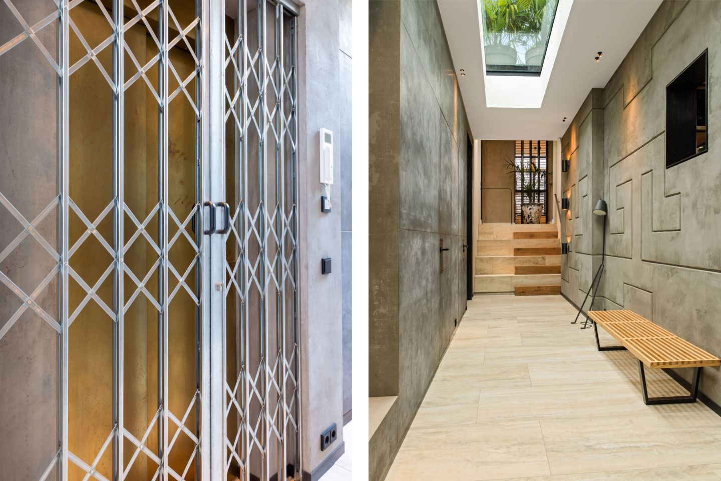 entrée penthouse avec ascenseur