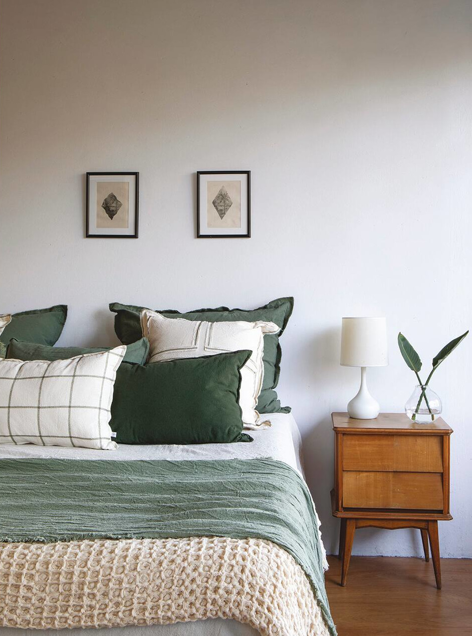 chambre décoration verte