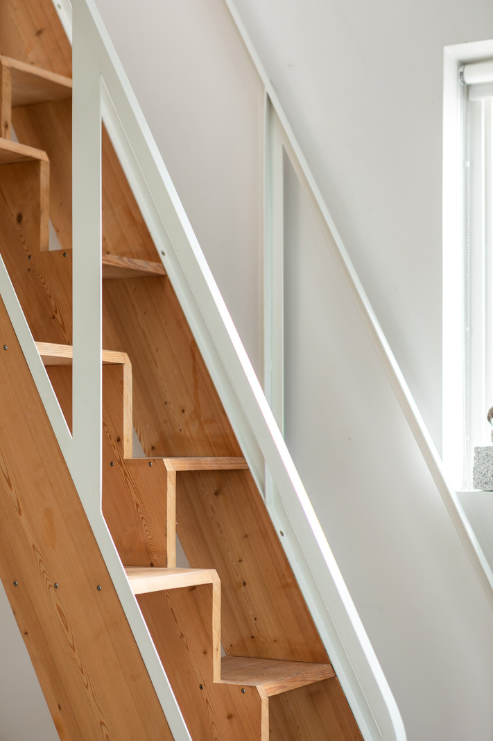 escalier à pas inversés