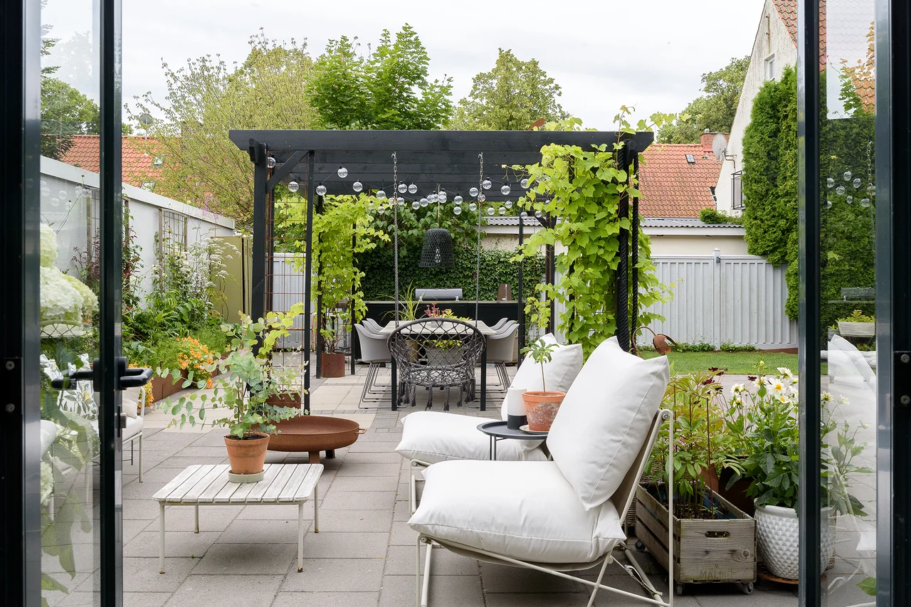 jardin avec serre