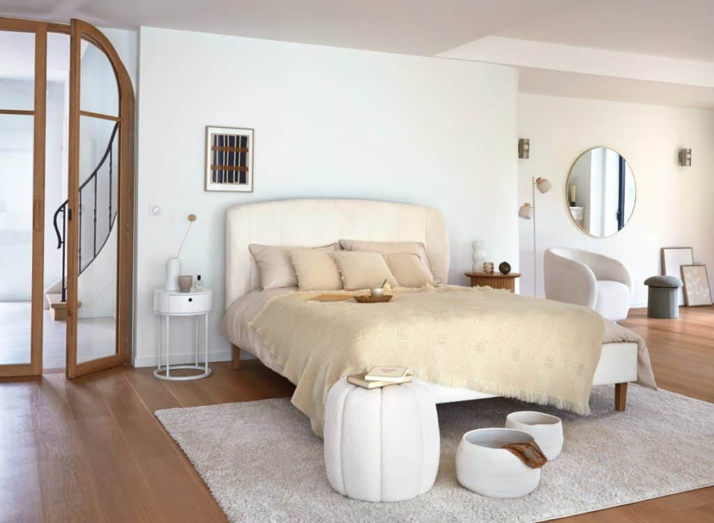 chambre design beige nouveautés catalogue BUT automne/hiver 2024/2025