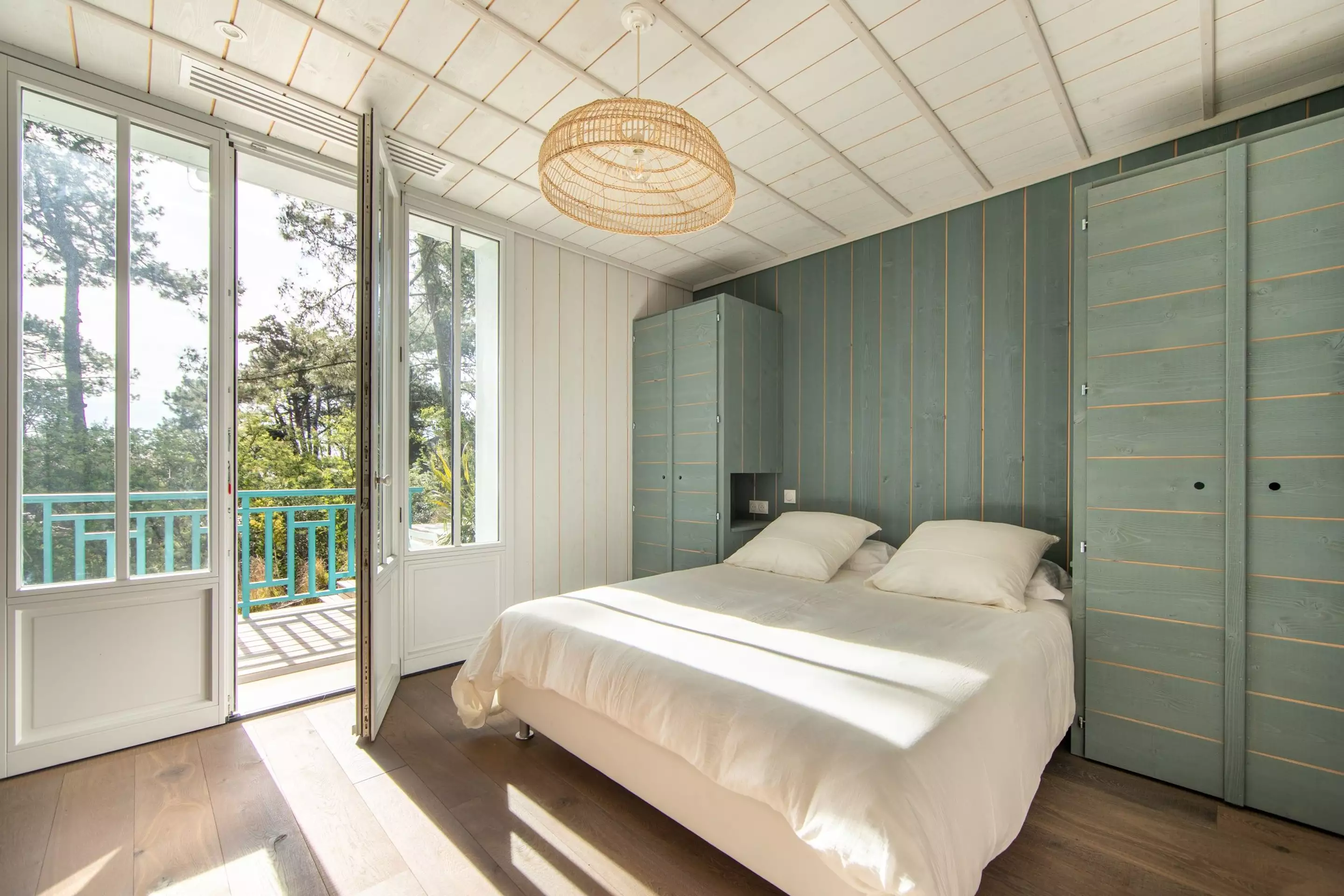 chambre verte le Cap Ferret villa Persan