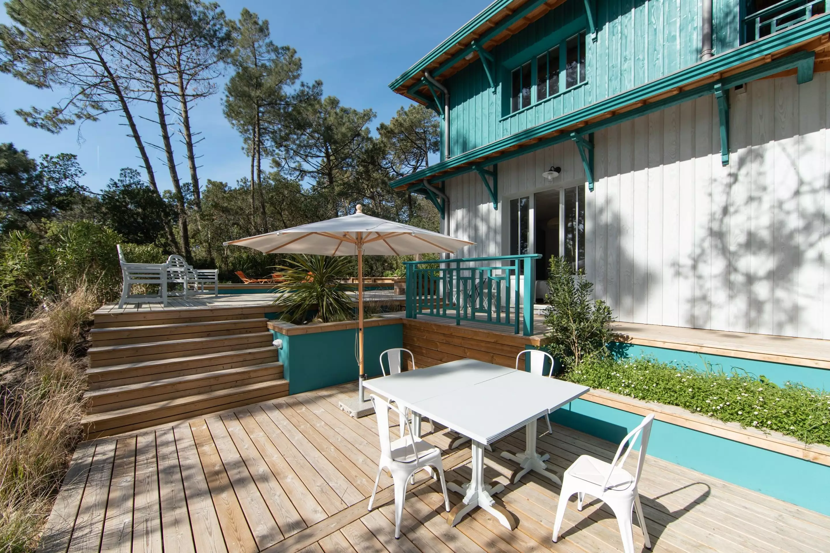 jardin avec piscine le Cap Ferret villa Persan