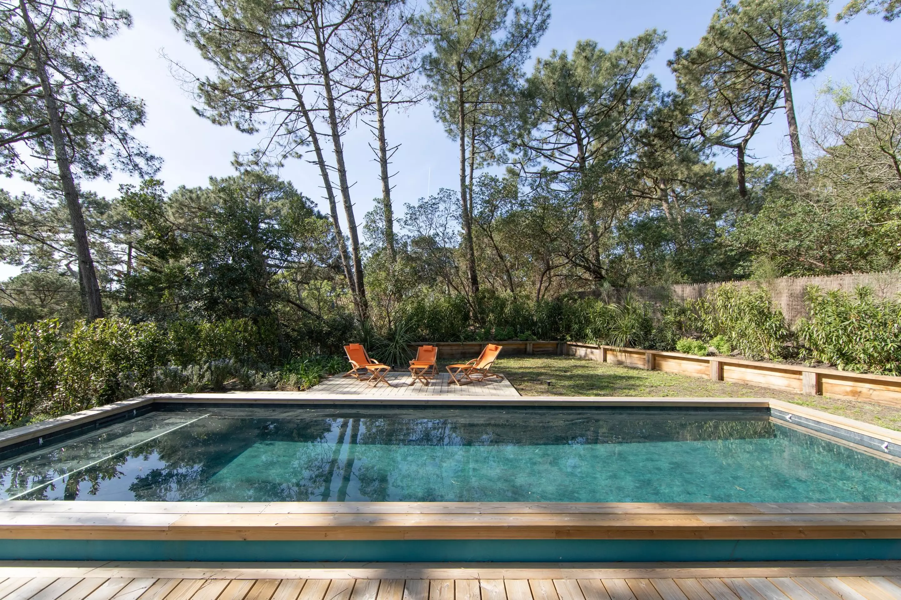 jardin avec piscine le Cap Ferret villa Persan