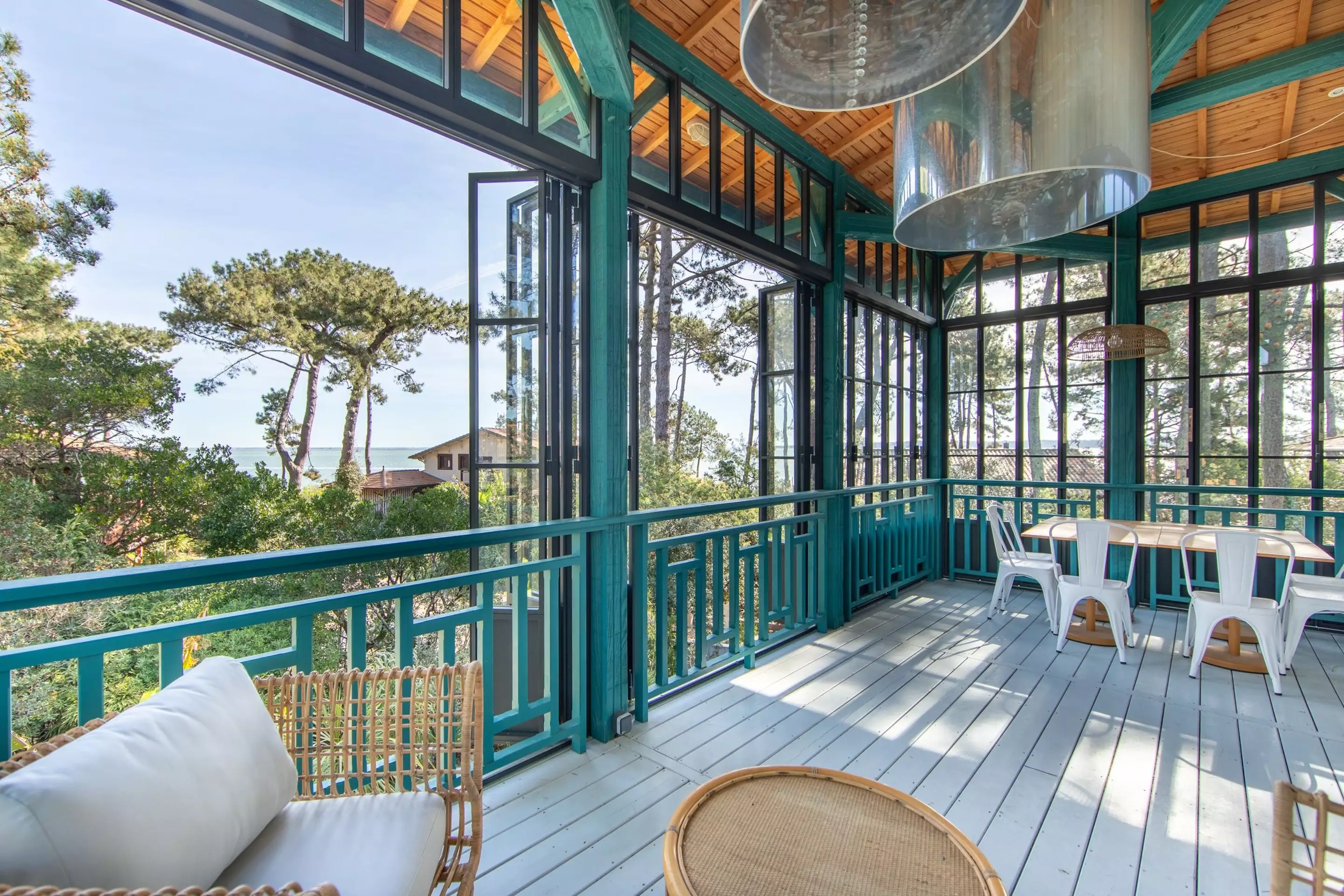 terrasse abritée maison en bois le Cap Ferret villa Persan