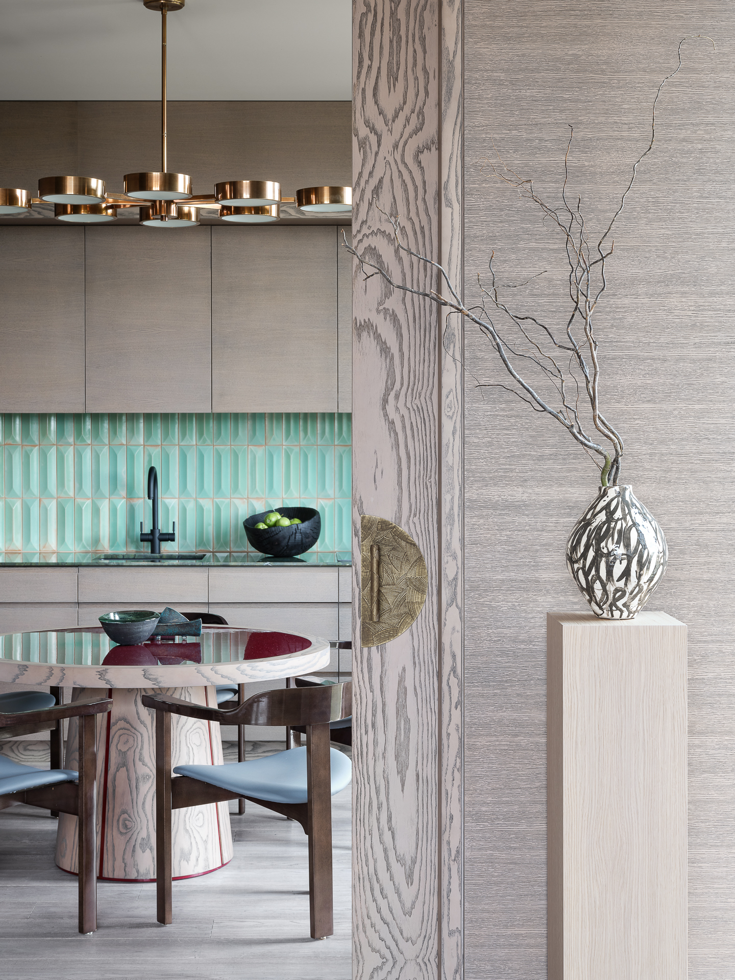 cuisine appartement décoration contemporaine inspiré par l'Asie