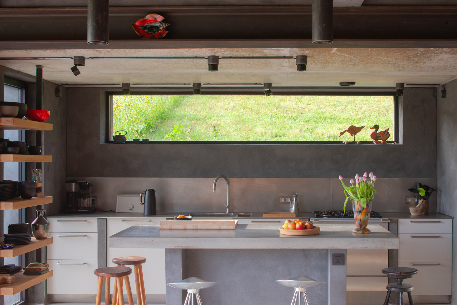 cuisine ouverte avec îlot béton cuisine ouverte avec îlot béton