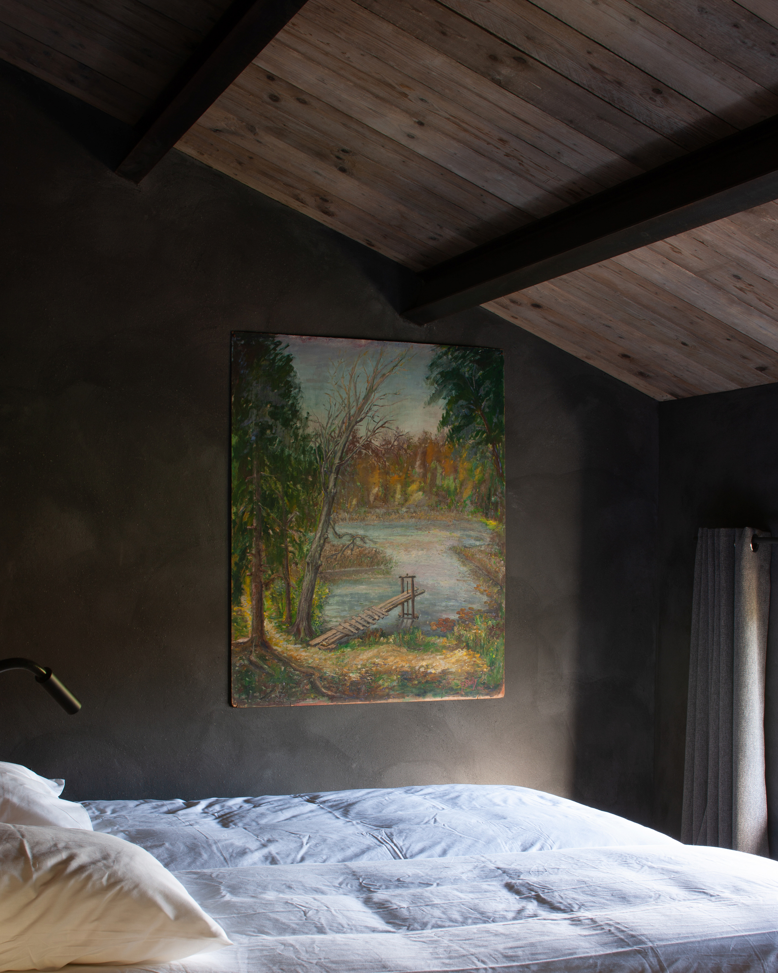 chambre plafond bois maison contemporaine Ardennes belges chambre plafond bois maison contemporaine Ardennes belges
