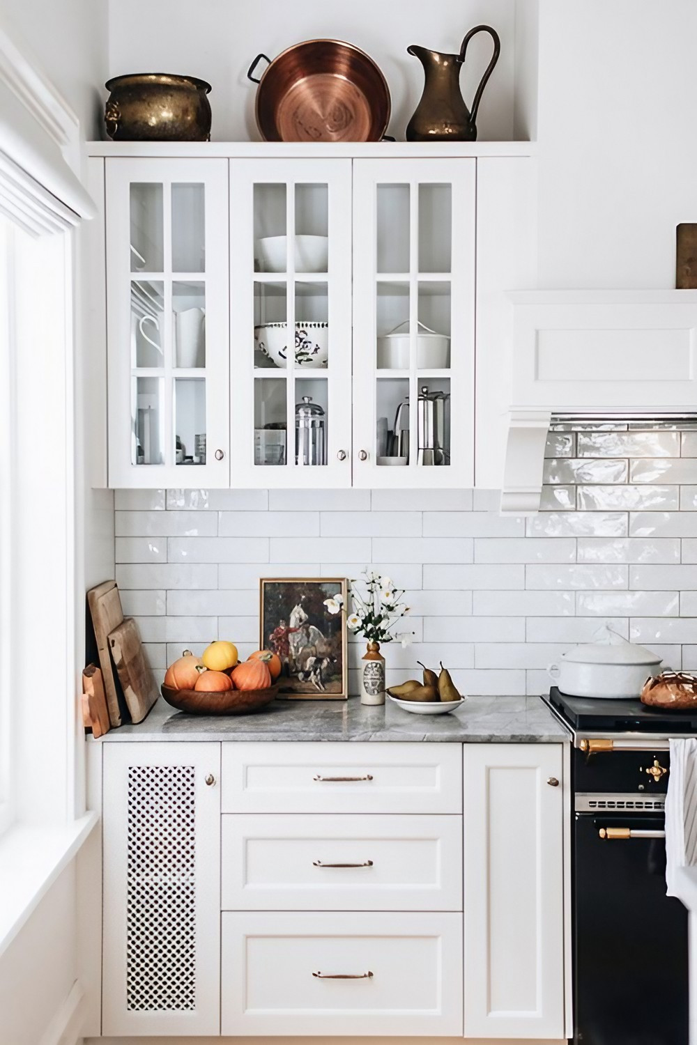 cuisine blanche décoration vintage et rustique Foxlow