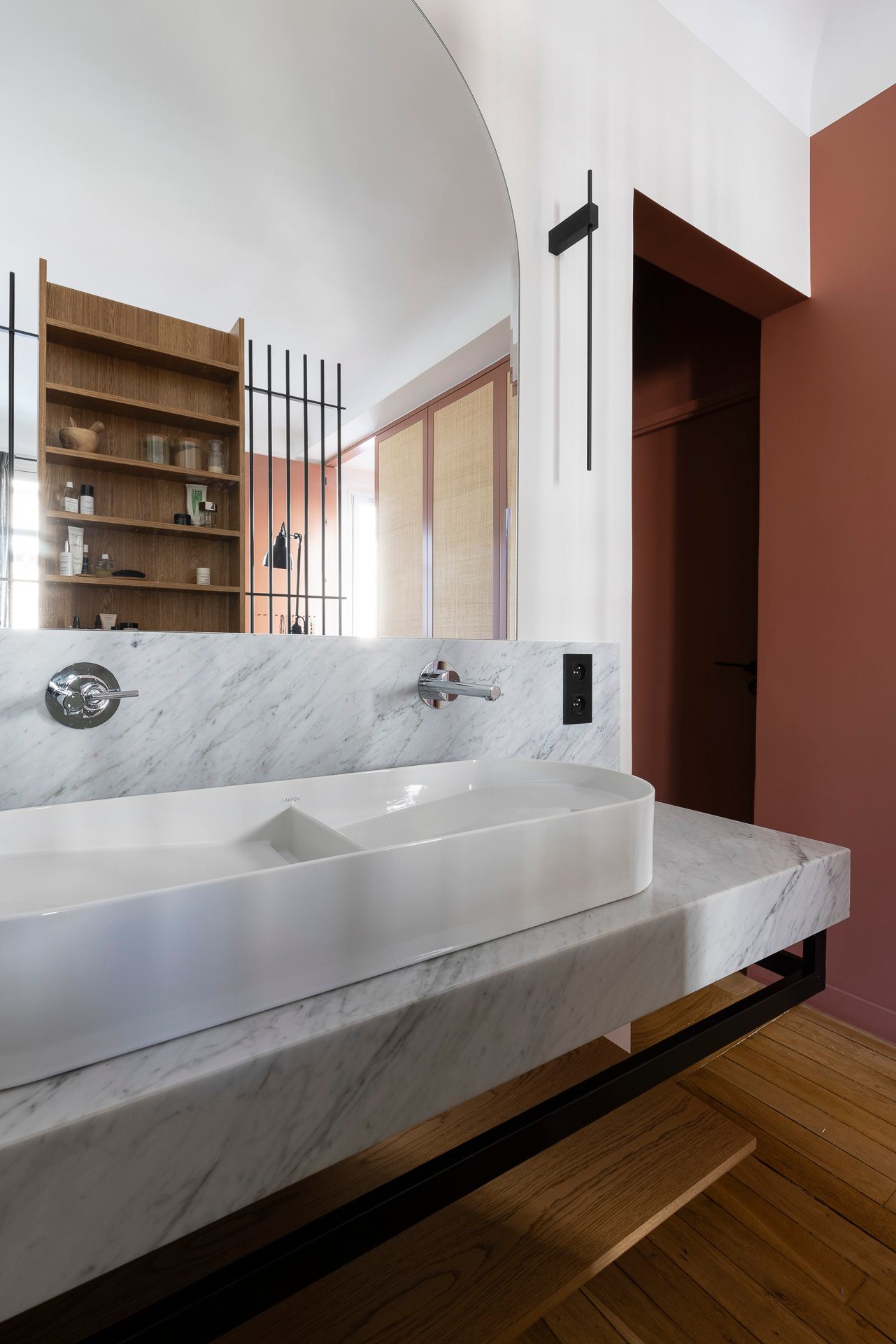 salle de bain appartement haussmannien rénové Paris salle de bain appartement haussmannien rénové Paris