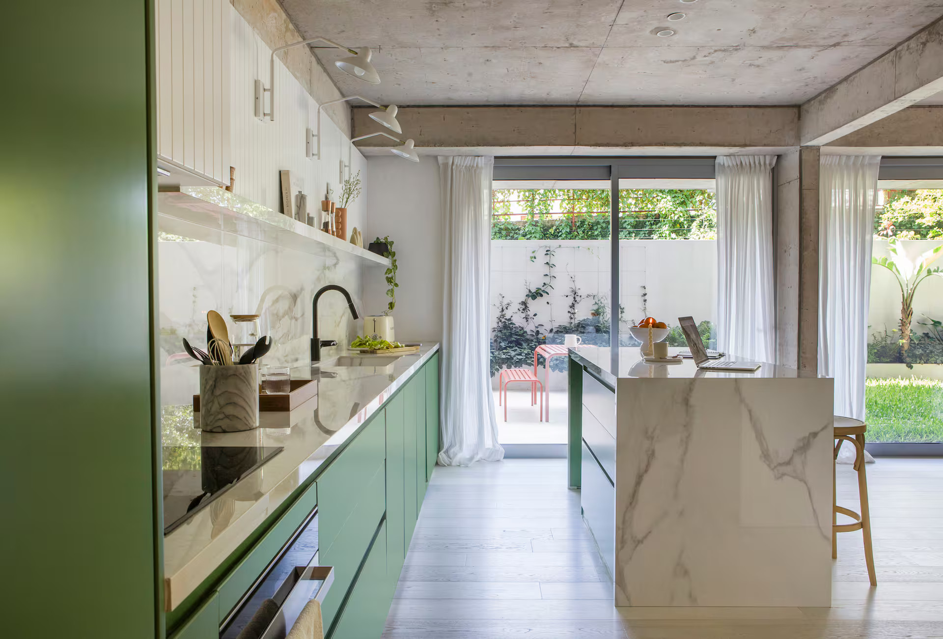 cuisine et verte plafond béton décoration design cuisine et verte plafond béton décoration design