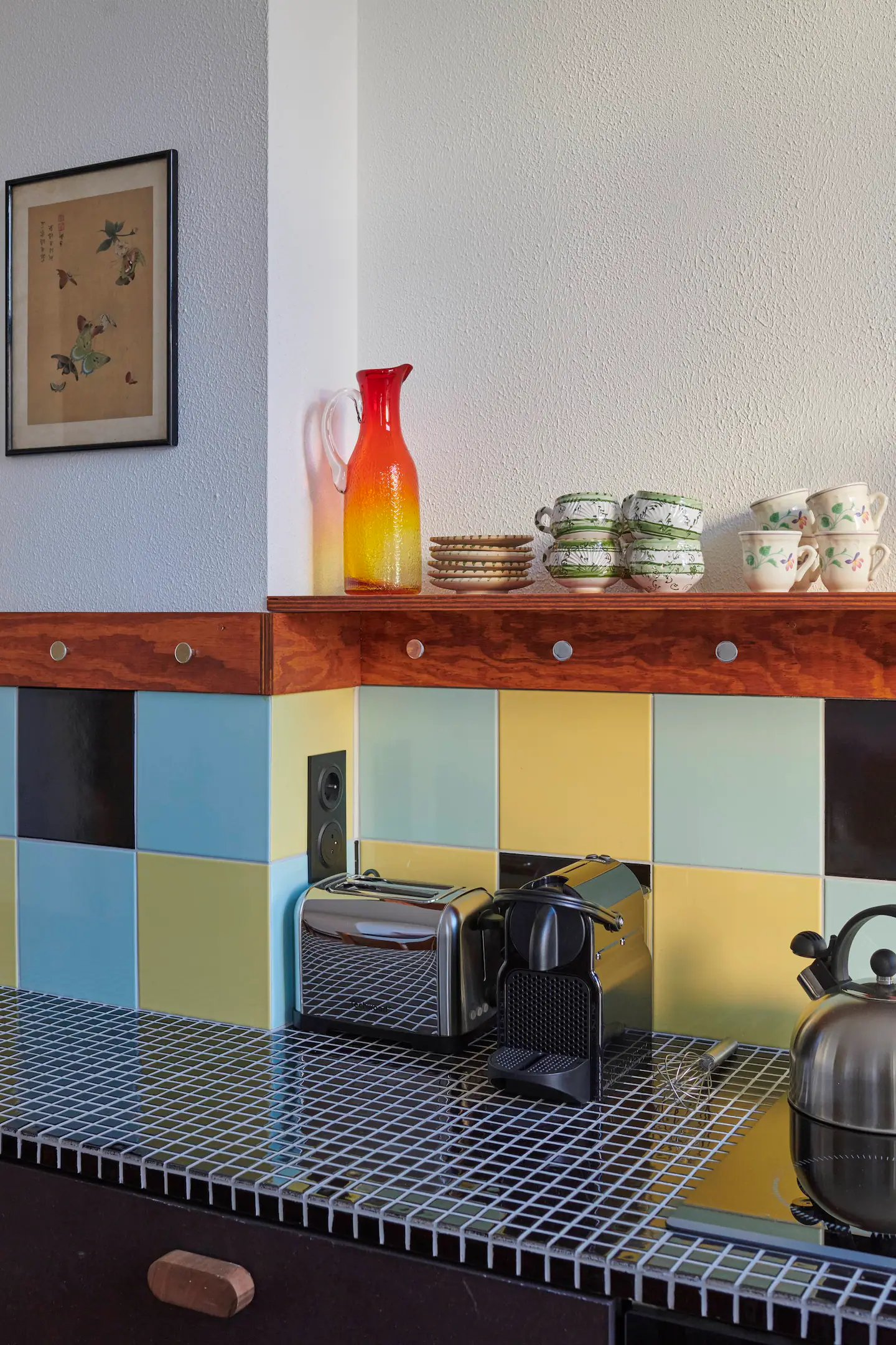 cuisine décoration vintage appartement de 75m2 à Marseille cuisine décoration vintage appartement de 75m2 à Marseille