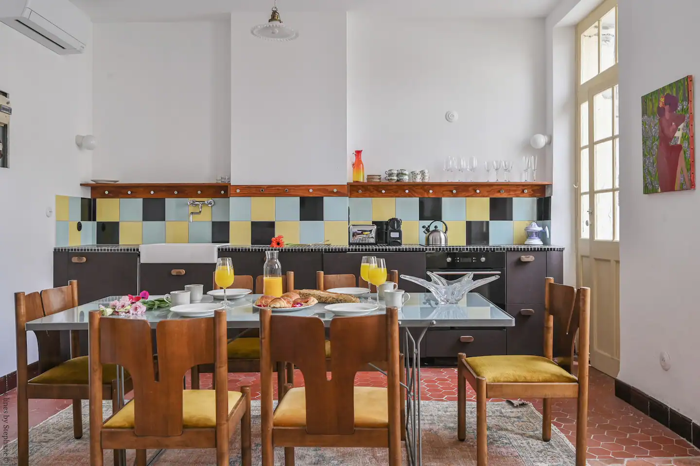 cuisine décoration vintage appartement de 75m2 à Marseille cuisine décoration vintage appartement de 75m2 à Marseille