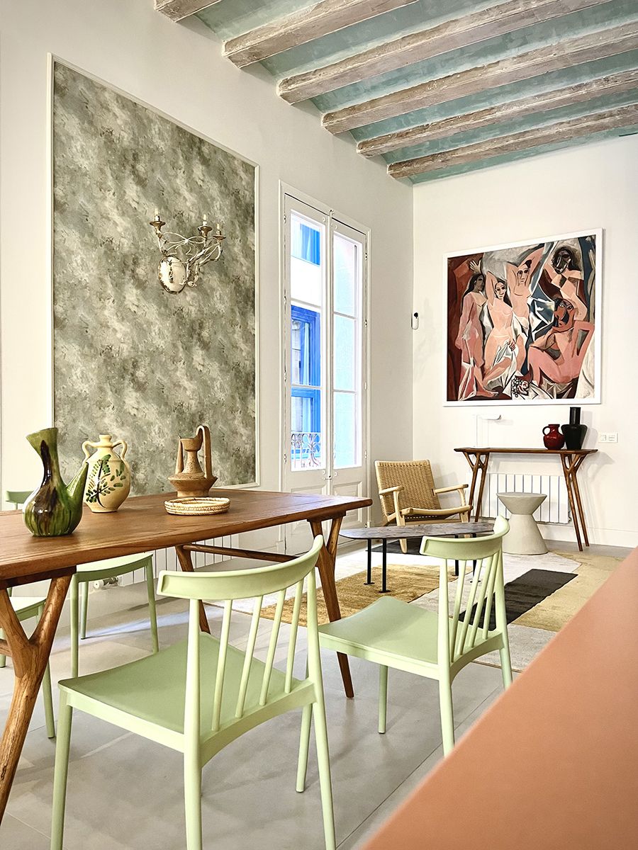 salle à manger avec poutres décoration rustique chic et contemporaine salle à manger avec poutres décoration rustique chic et contemporaine