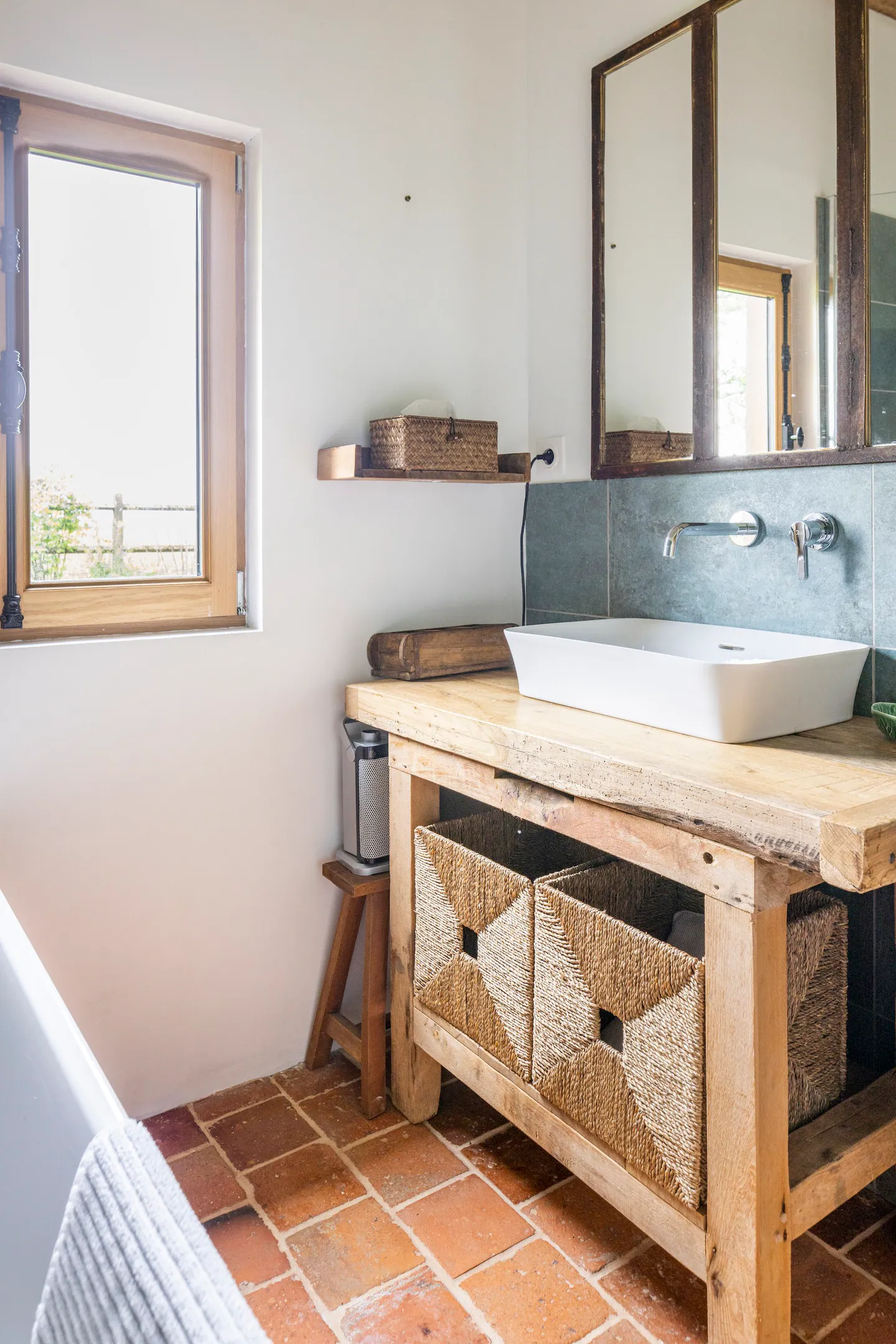salle de bain décoration rustique