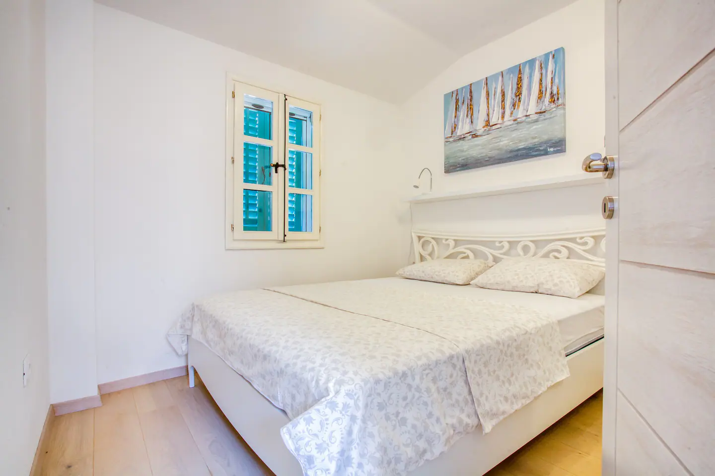 chambre blanche rustique