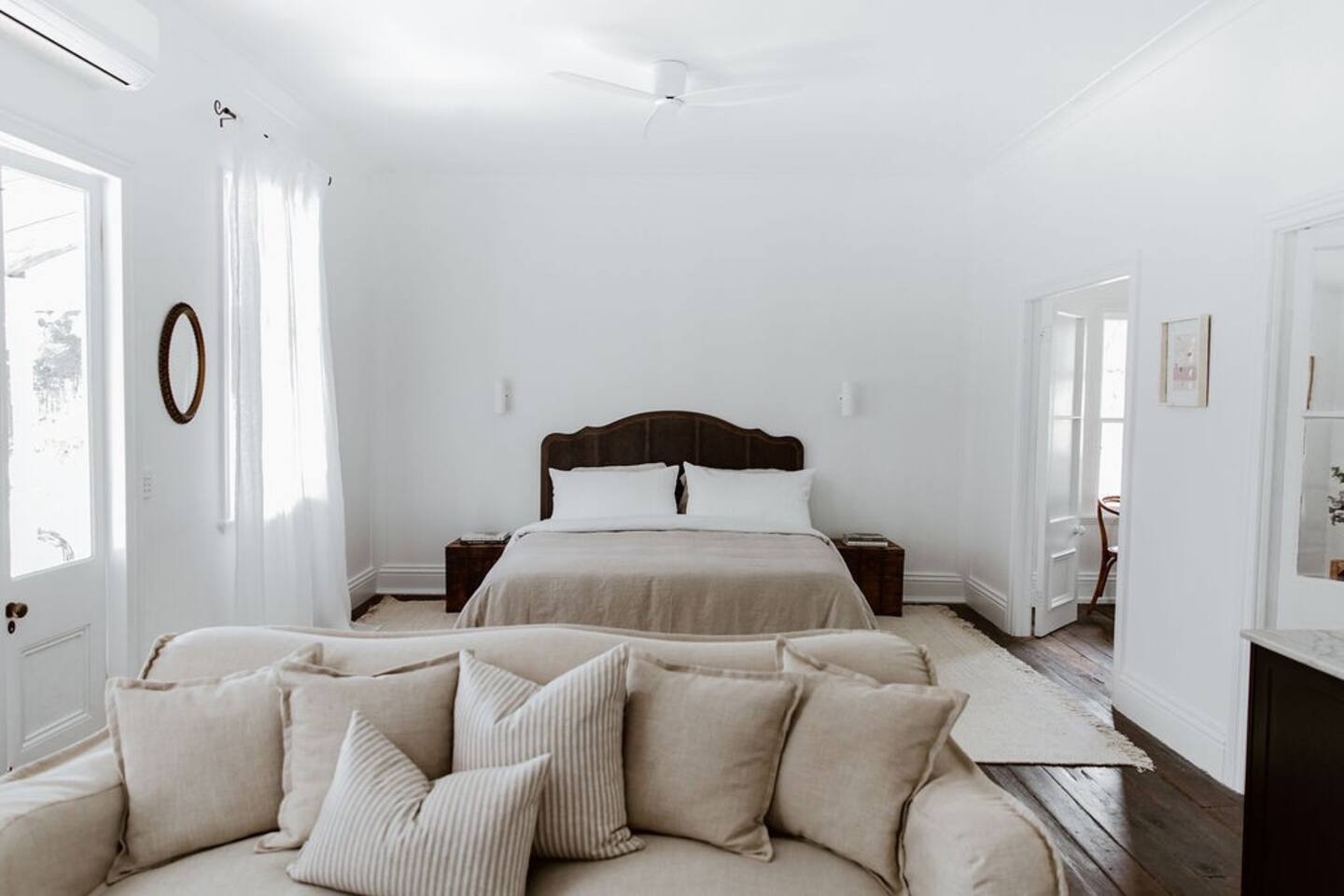 chambre avec canapé décoration rustique chic