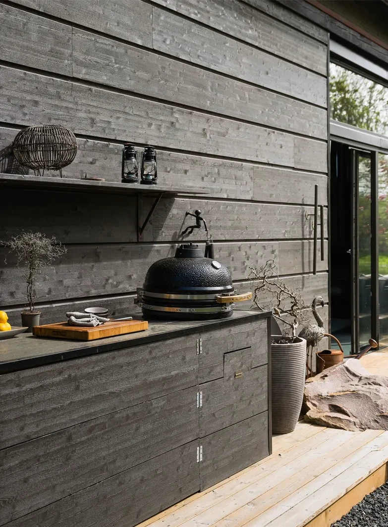 terrasse avec cuisine d'été