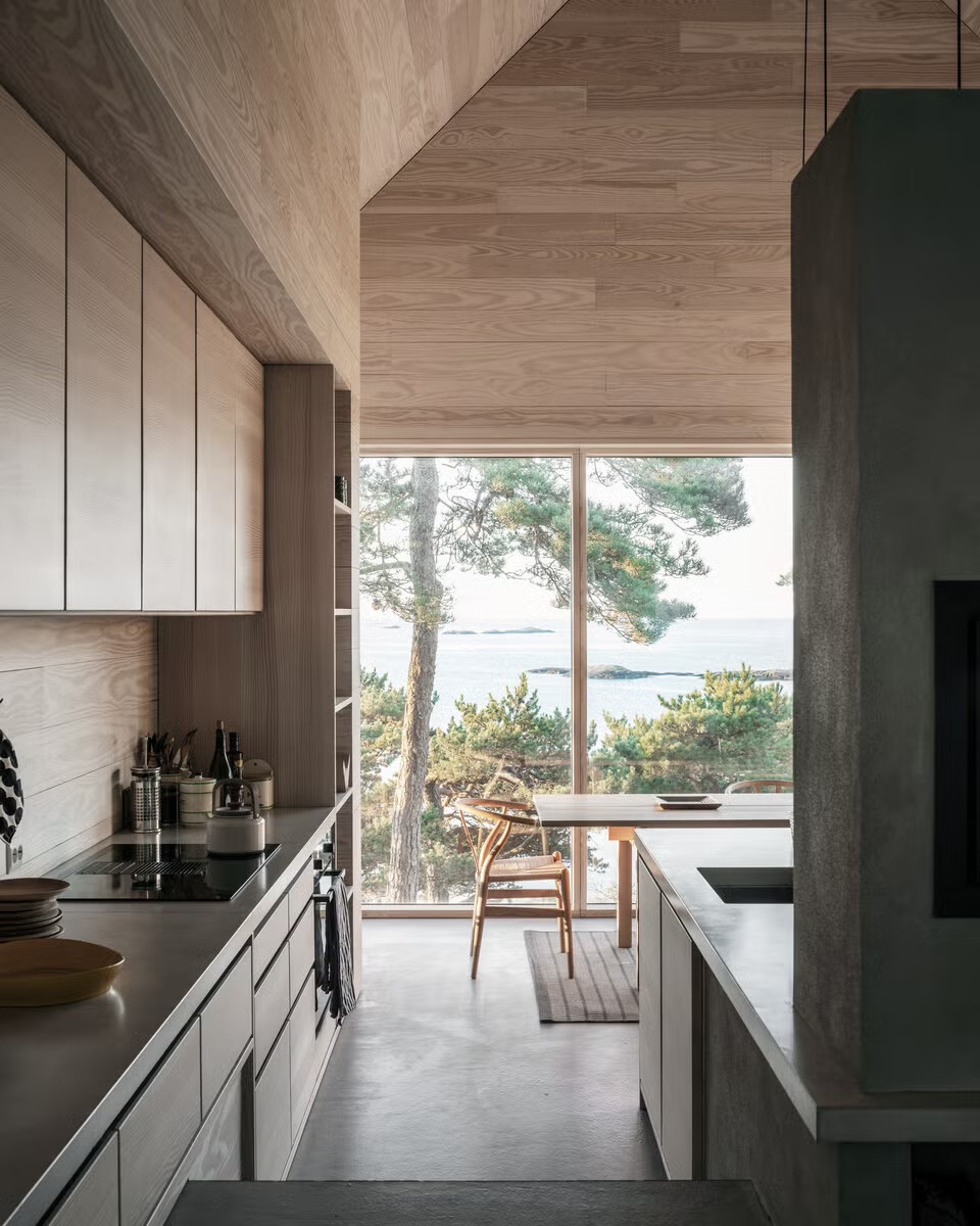 cuisine maison en bois décoration contemporaine
