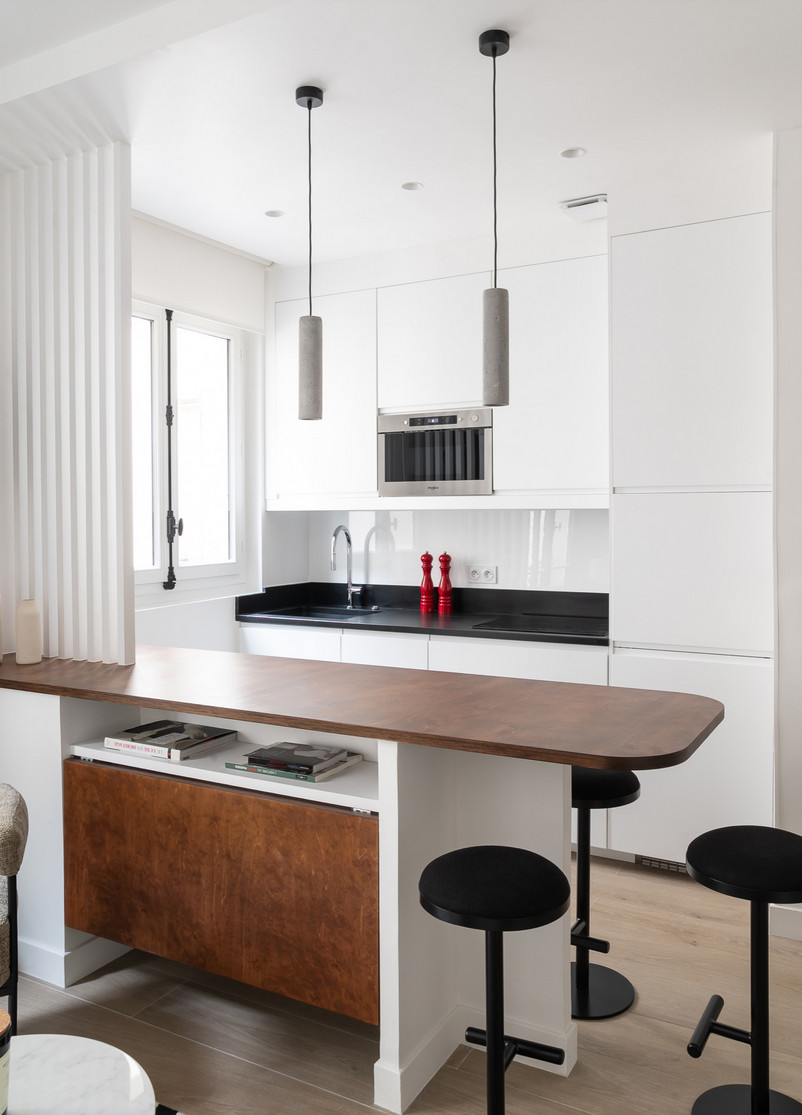 cuisine ouverte studio 26m2 Paris cuisine ouverte studio 26m2 Paris
