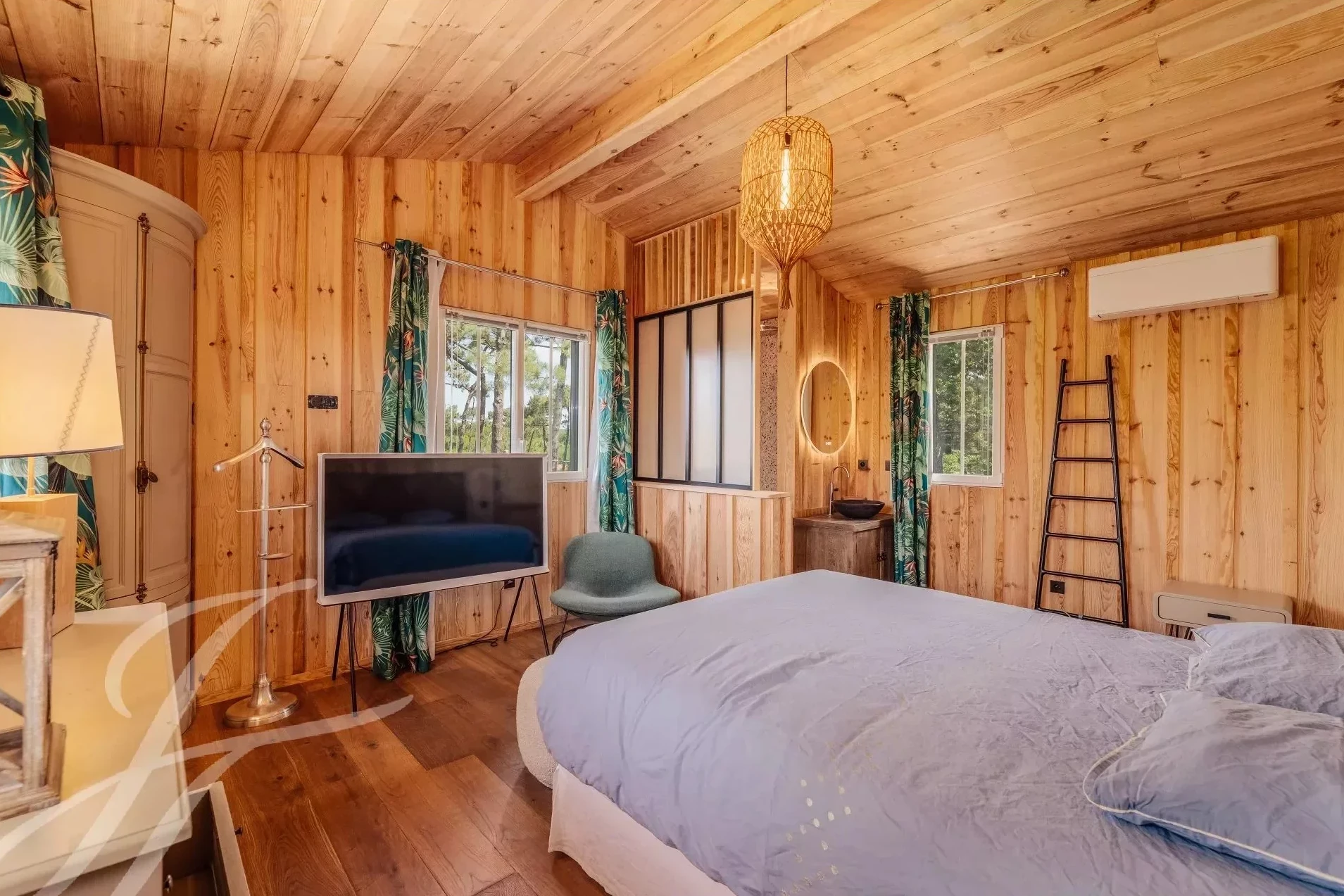 chambre maison en bois Cap Ferret Villa Raya chambre maison en bois Cap Ferret Villa Raya