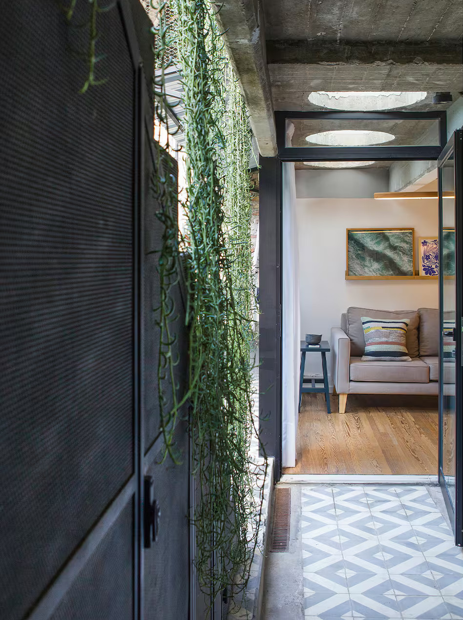entrée décoration contemporaine maison en béton