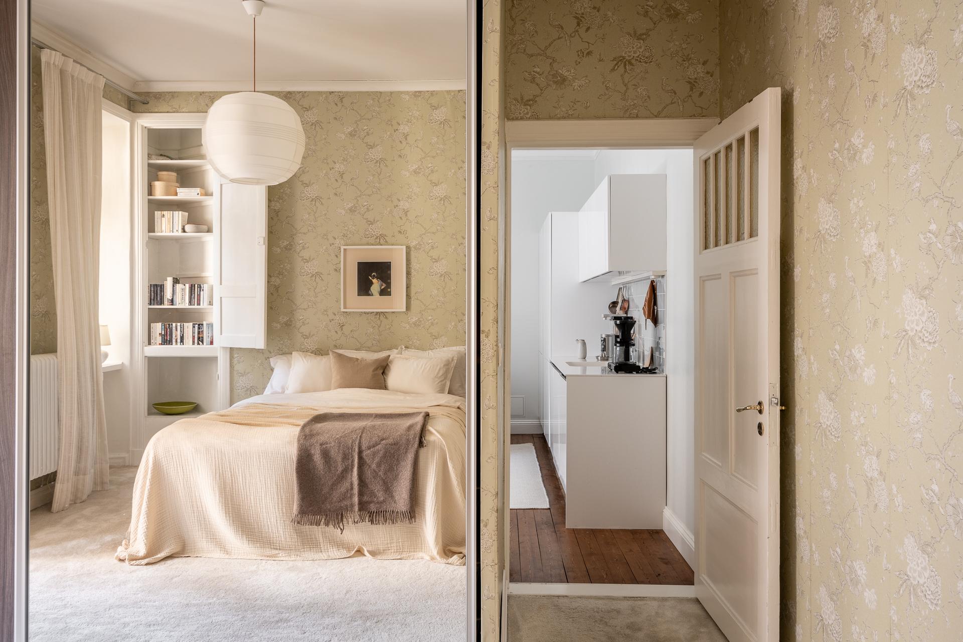 chambre papier-peint décoration scandinave