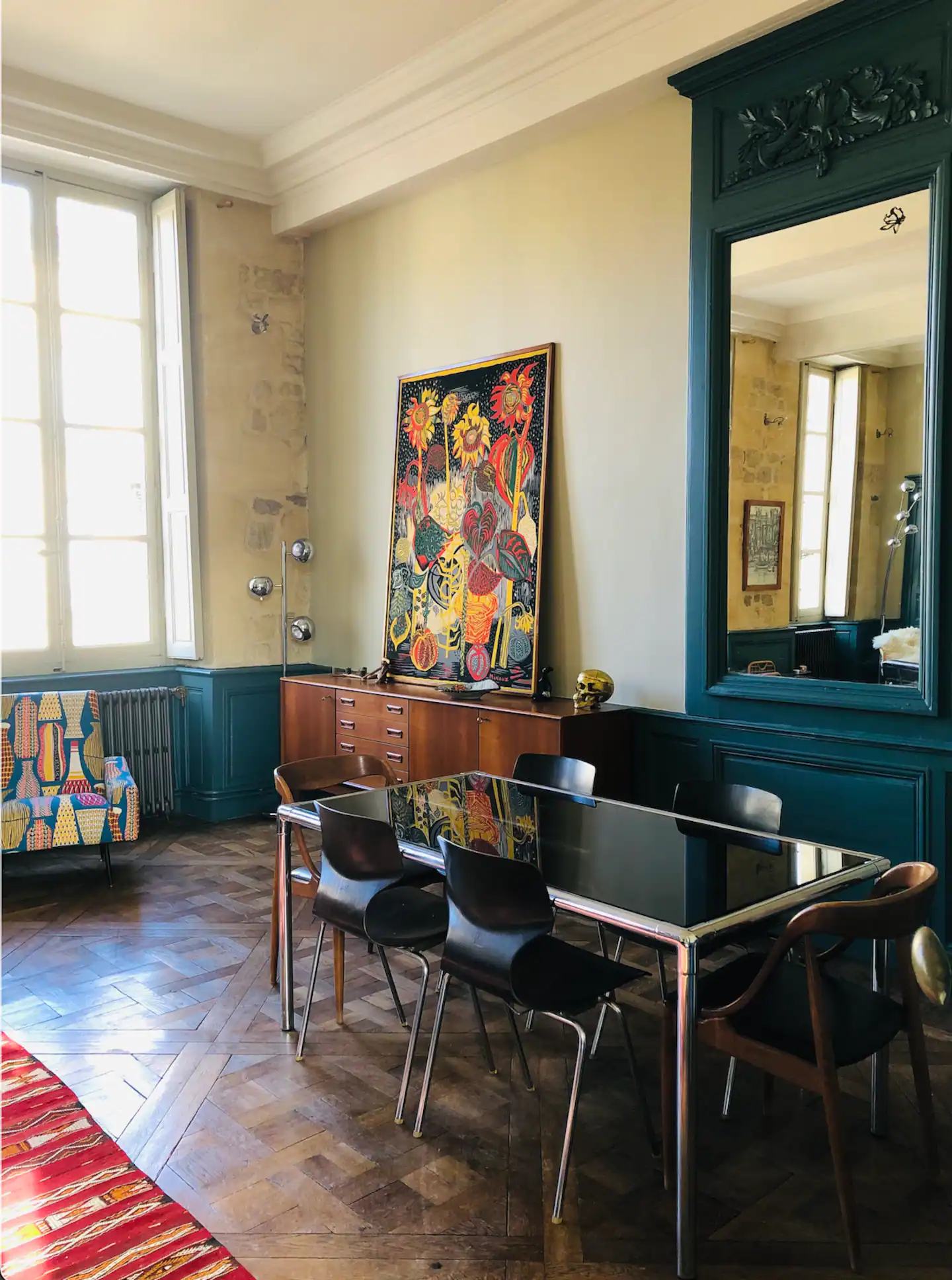 salon appartement Bordeaux décoration vintage