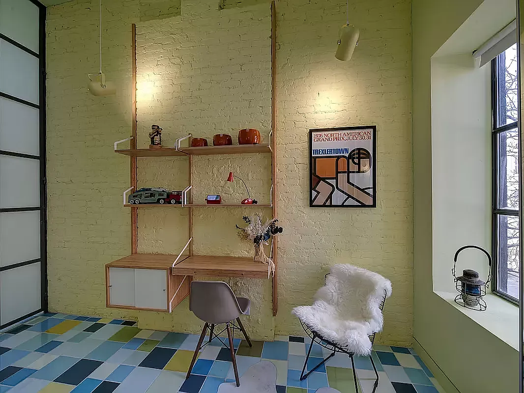 espace bureau dans chambre par Jorge Pardo "Red Spiral House"