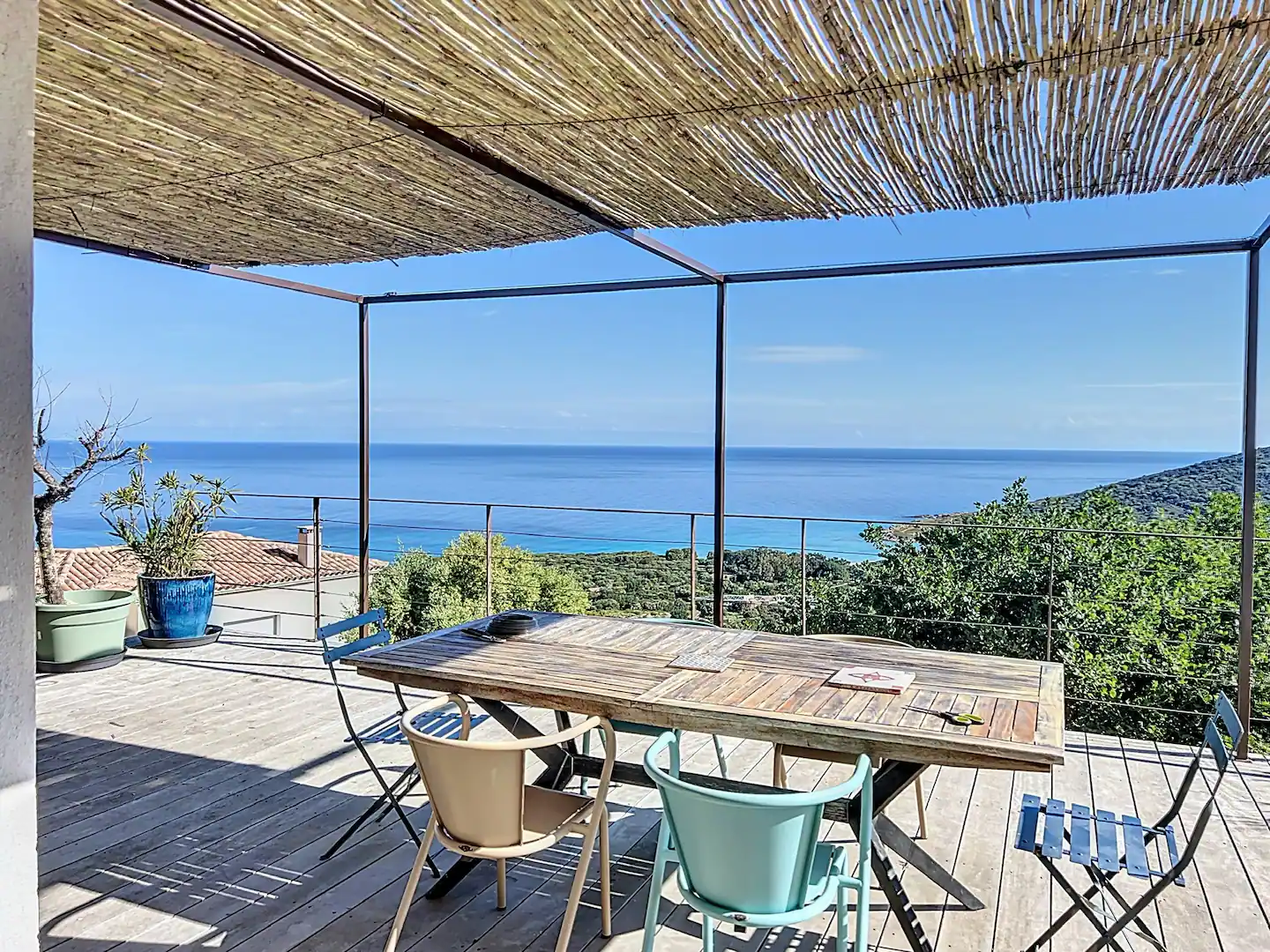 terrasse maison vue mer Corse avec piscine terrasse maison vue mer Corse avec piscine