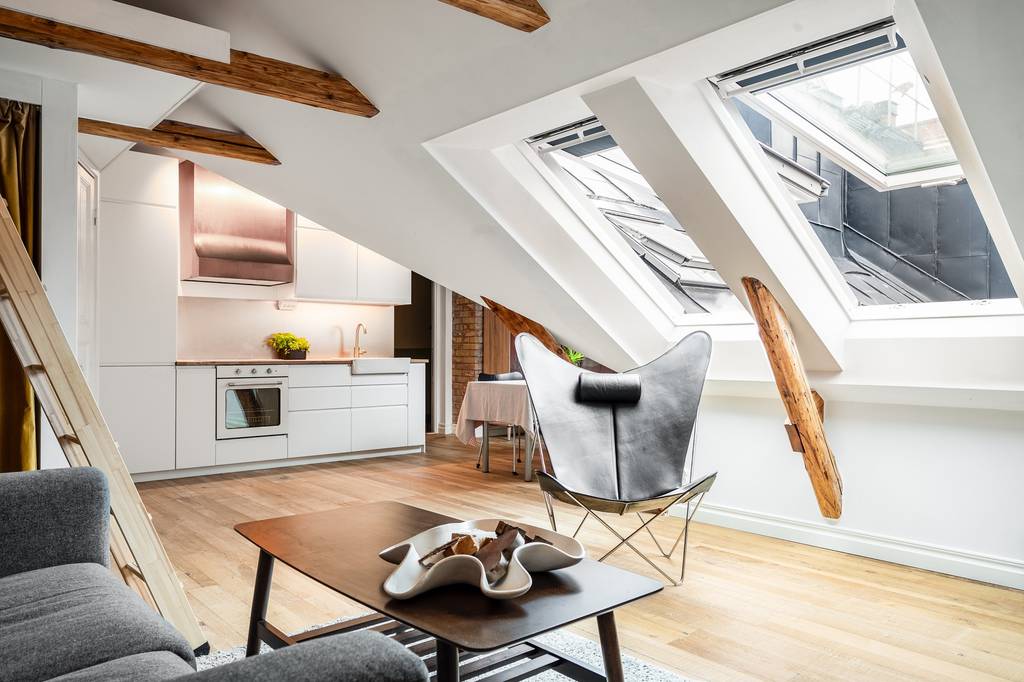 salon murs briques anciennes et cuisine ouverte studio 34m2 salon murs briques anciennes et cuisine ouverte studio 34m2