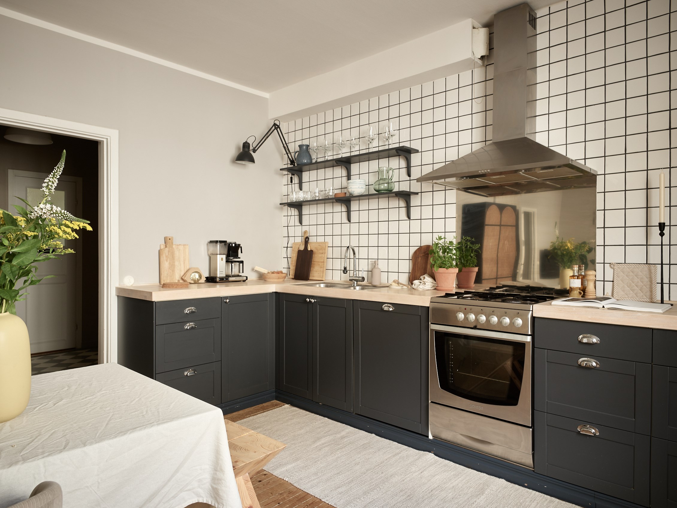 cuisine noire ouverte avec salle à manger décoration scandinave cuisine noire ouverte avec salle à manger décoration scandinave