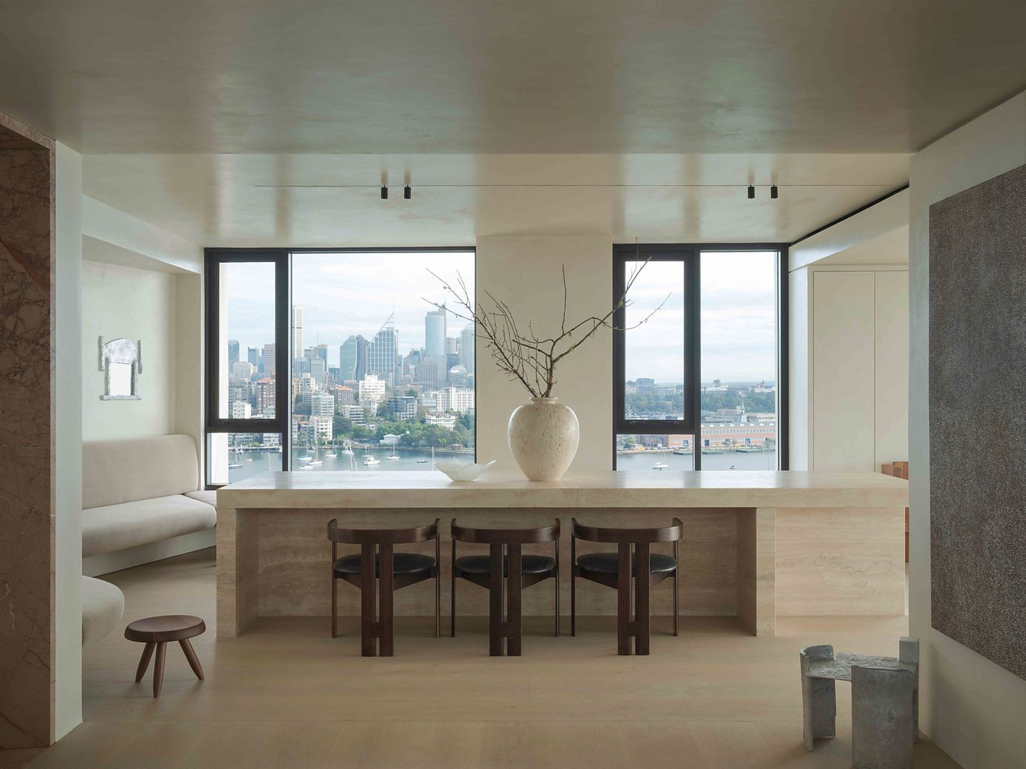 cuisine appartement design avec vue sur Sydney