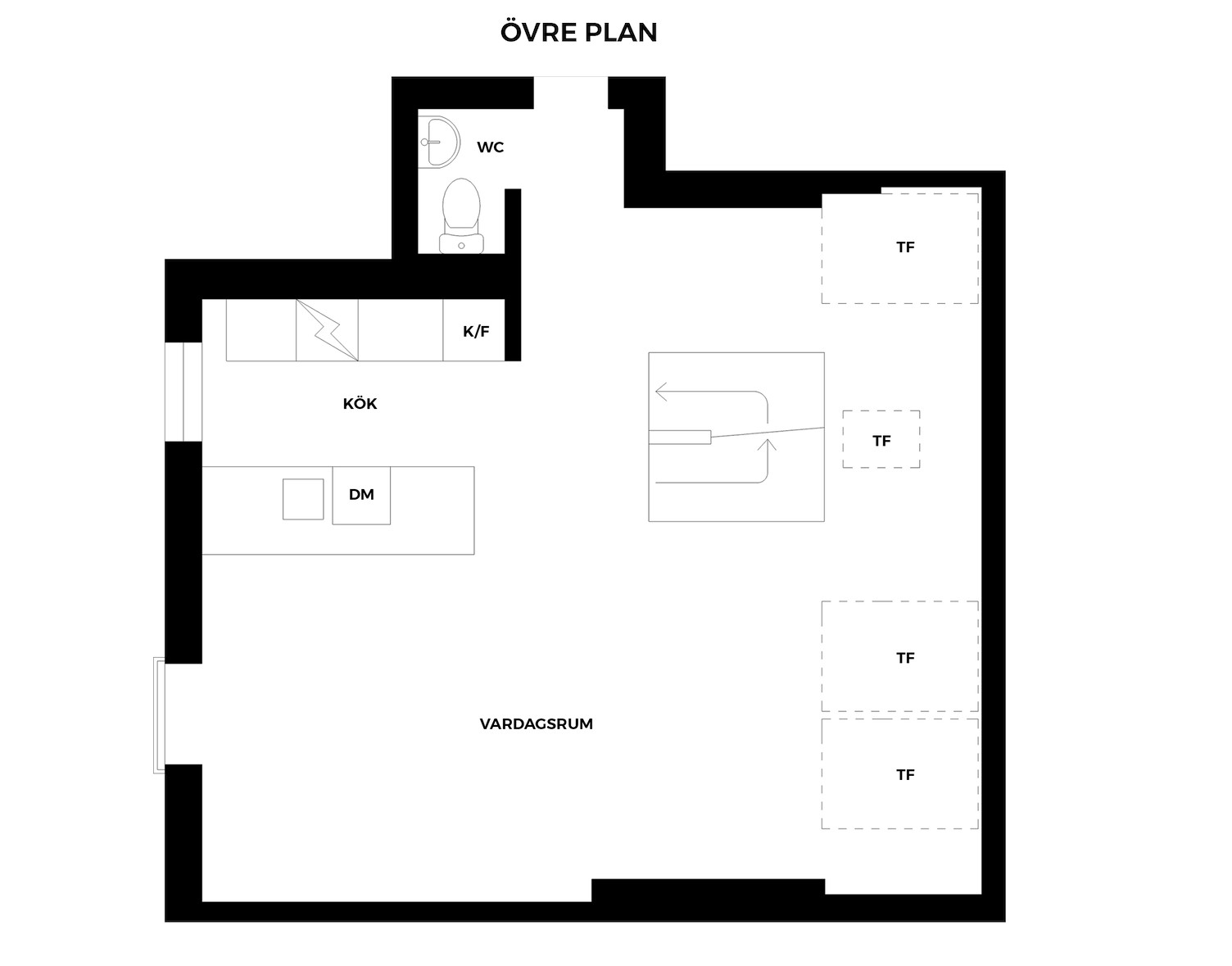 plan appartement de 114m2 en duplex décoration contemporaine