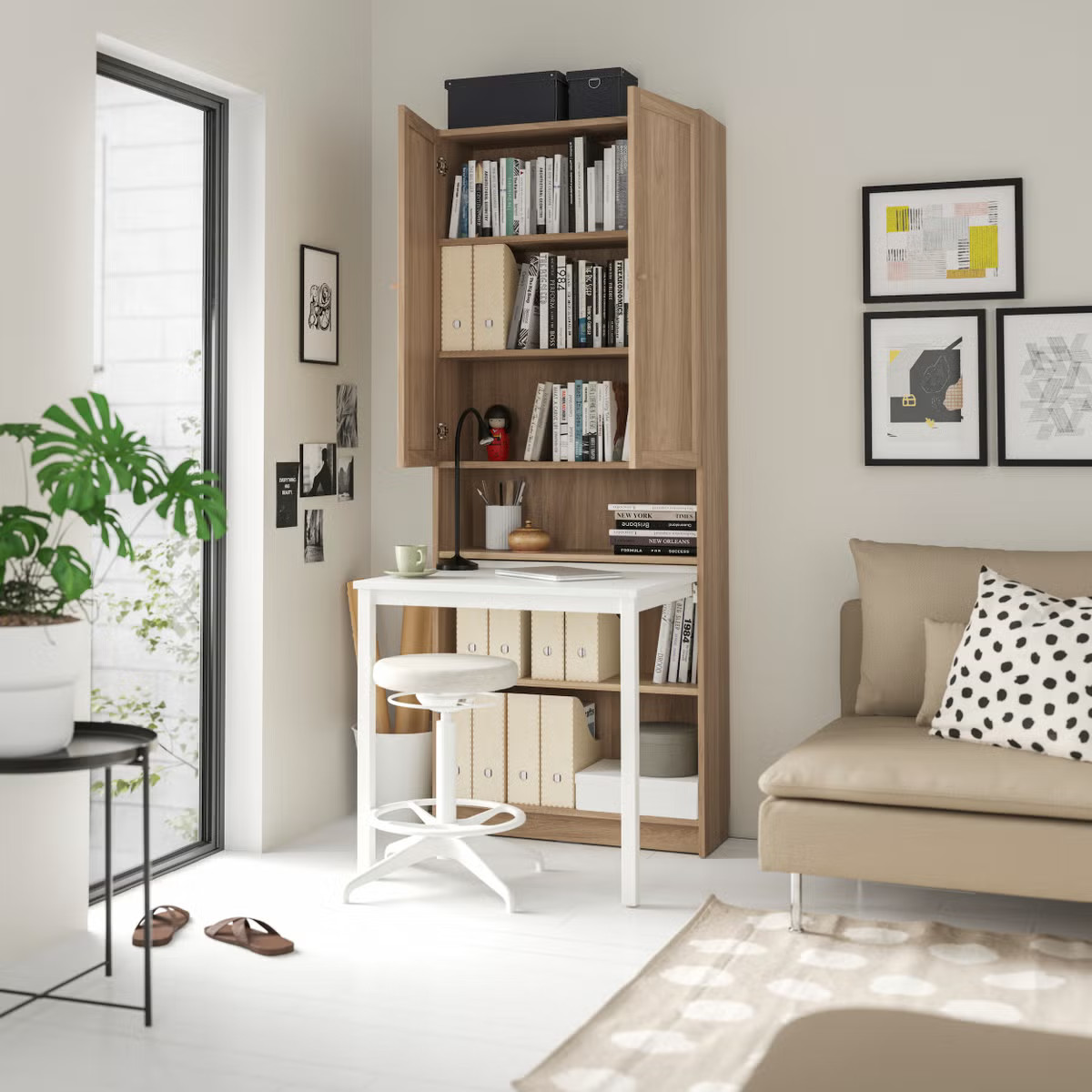 bibliothèque Billy IKEA avec bureau catalogue 2024