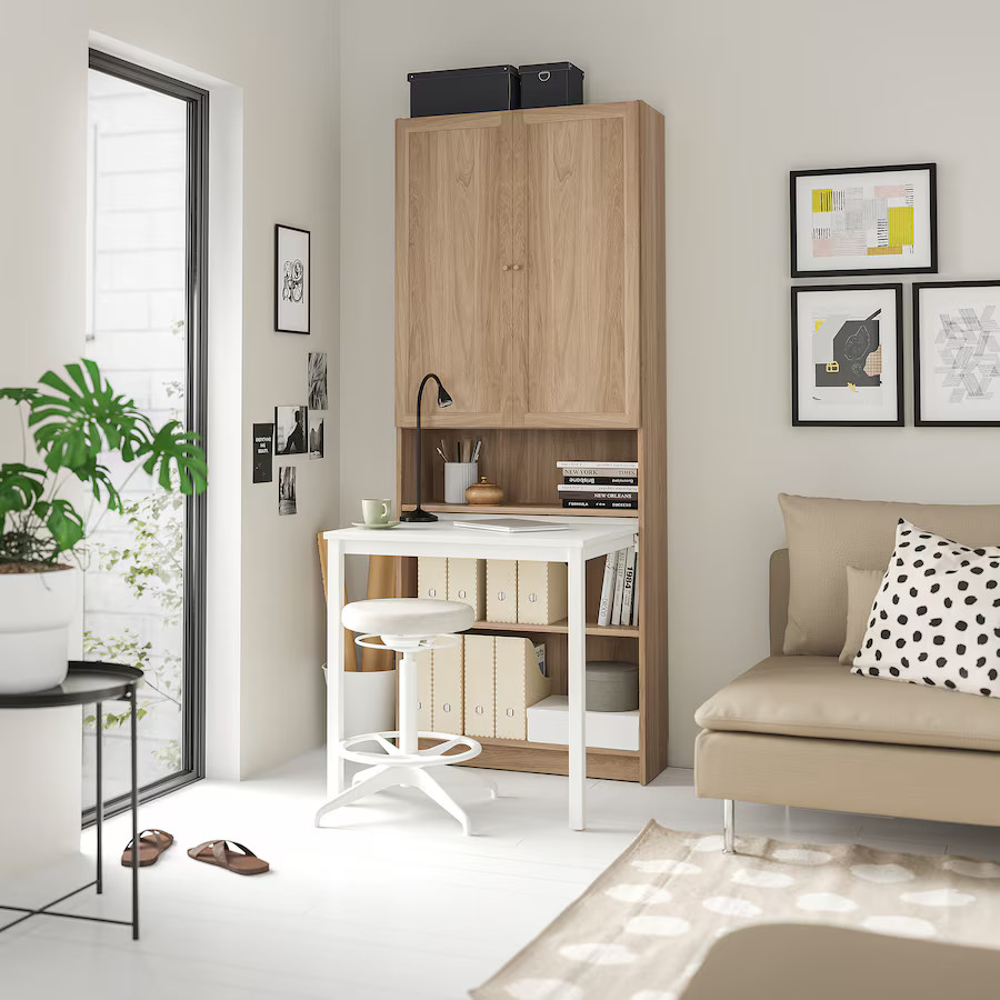 bibliothèque Billy IKEA avec bureau catalogue 2024