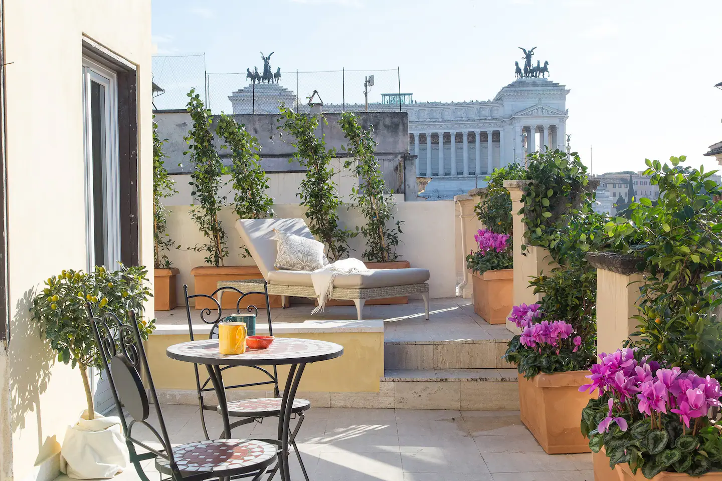 terrasse appartement Rome vue Piazza Venezia terrasse appartement Rome vue Piazza Venezia