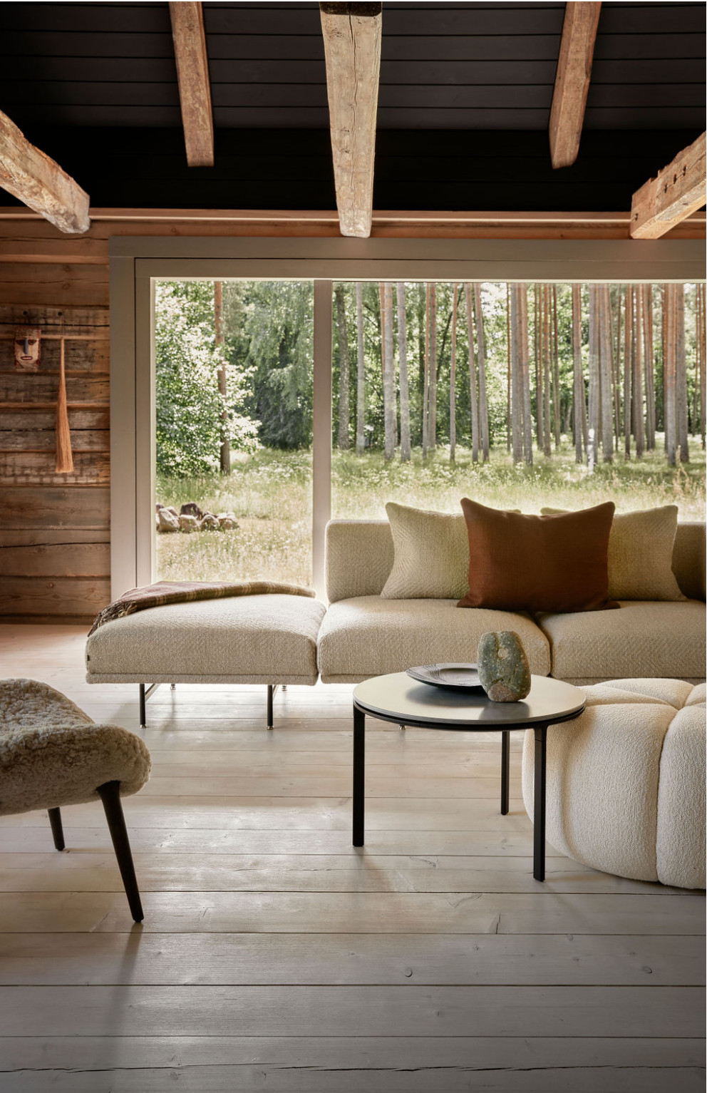salon maison en bois Vipp Salaca River Lettonie salon maison en bois Vipp Salaca River Lettonie